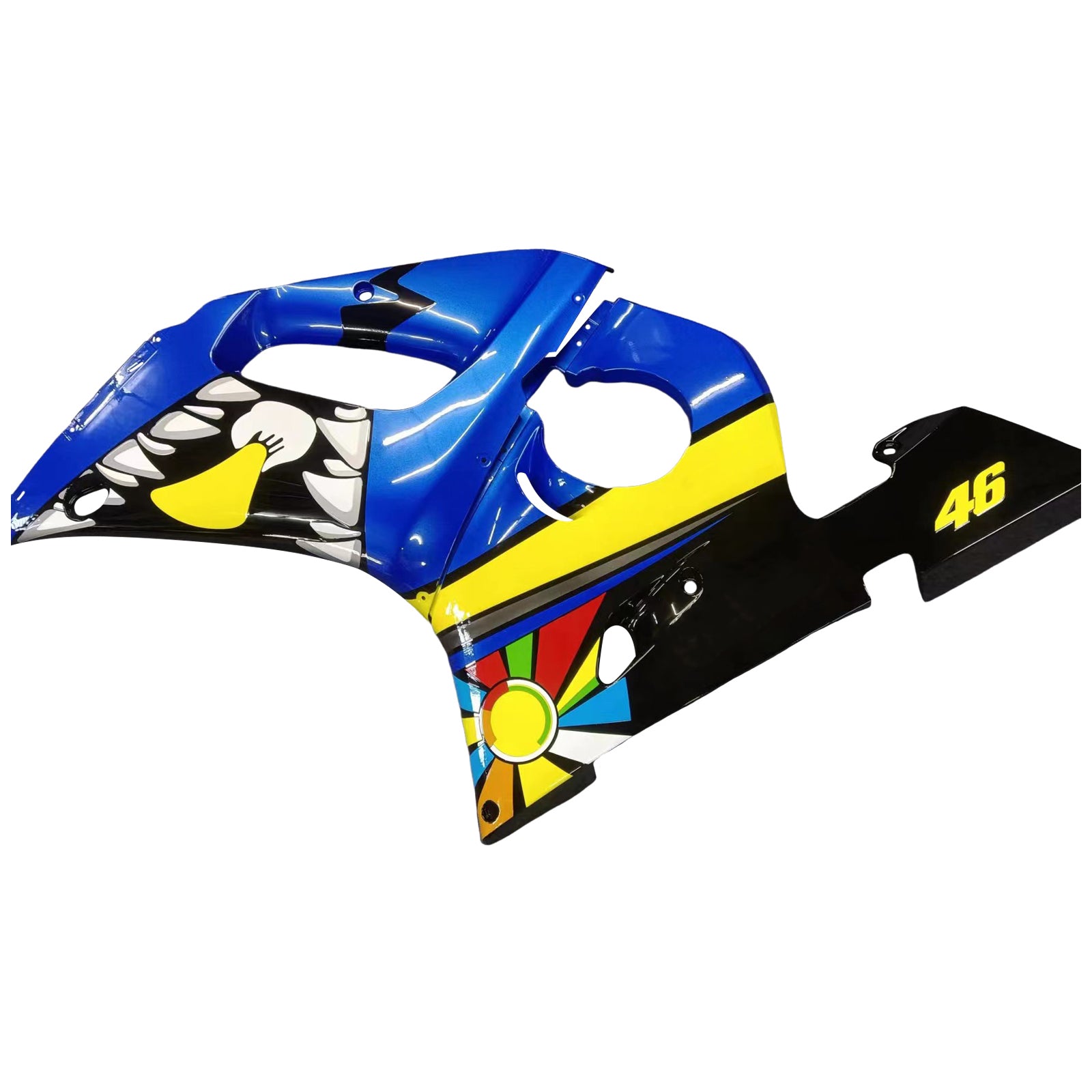 Amotopart 1998-2002 Yamaha YZF 600 R6 Kit carena Monster blu e giallo
