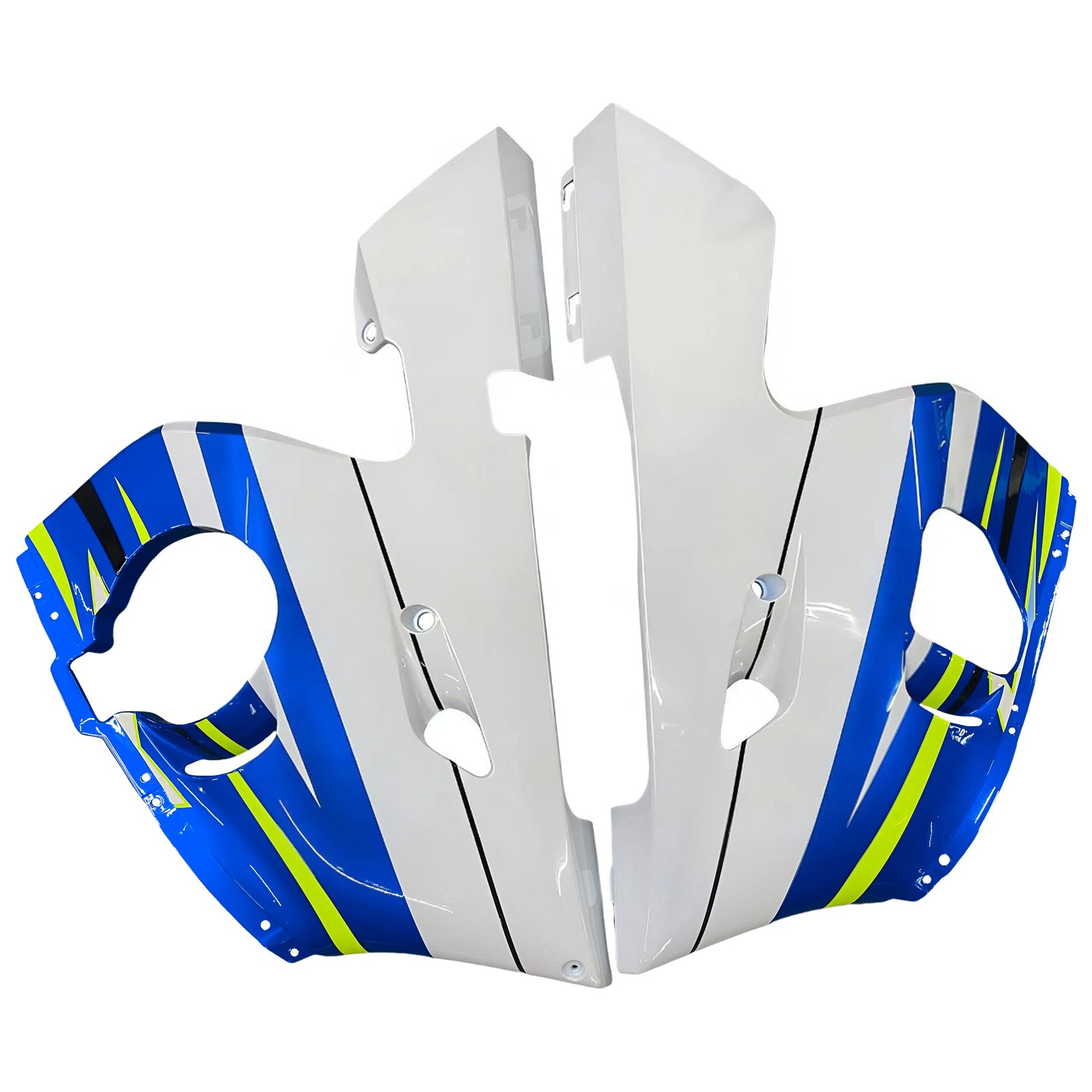 Amotopart Yamaha 1998-2002 YZF 600 R6 Blu Con Kit Carena Stella Bianca