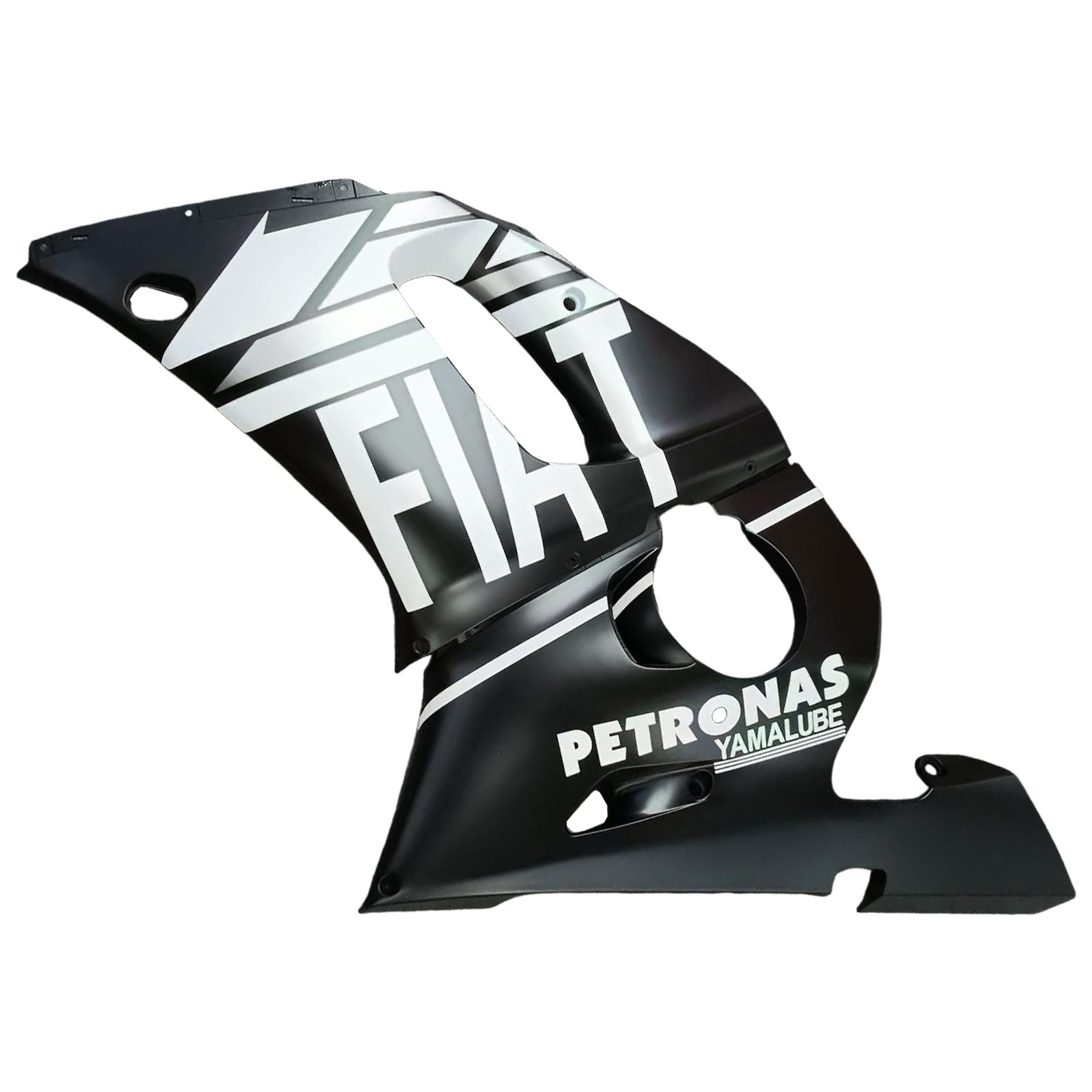 Amotopart Yamaha 1998-2002 YZF 600 R6 Mattes Schwarzweiß-Verkleidungskit