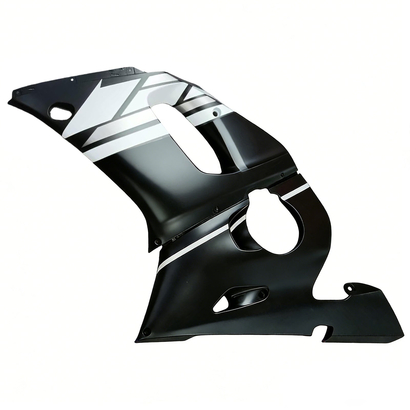 Amotopart Yamaha 1998-2002 YZF 600 R6 Kit de carenado blanco negro mate
