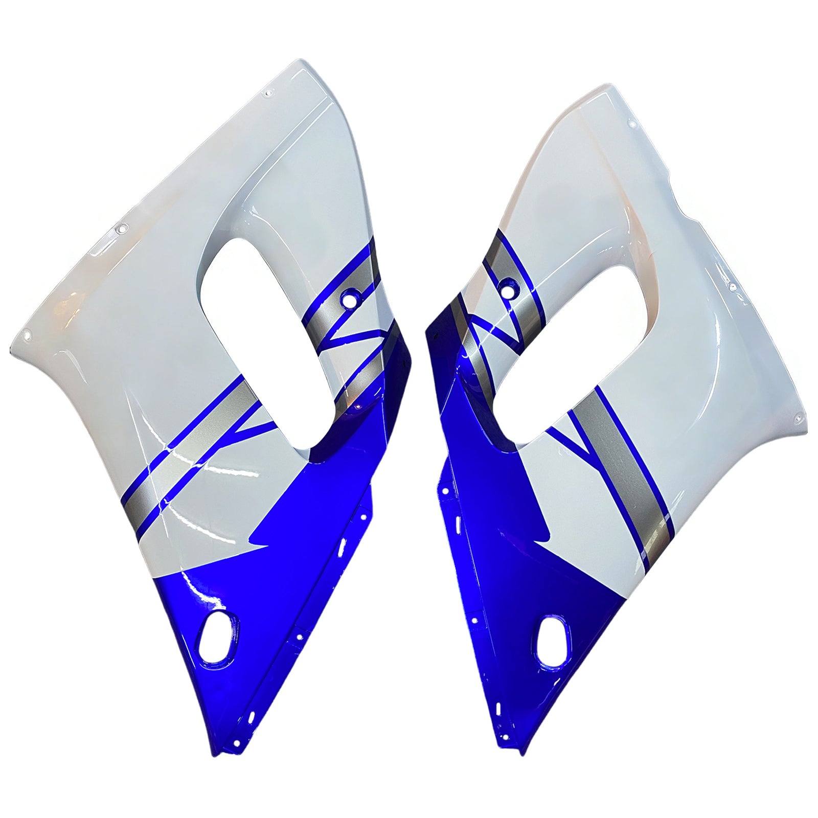Amotopart Yamaha 1998-2002 YZF 600 R6 Blue Mix White Fairing Kit