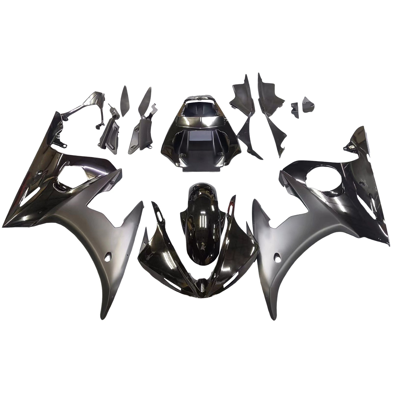 Amotopart 2003-2004 Yamaha R6 & 2006-2009 YZF R6S Fairing Matt Black Kit