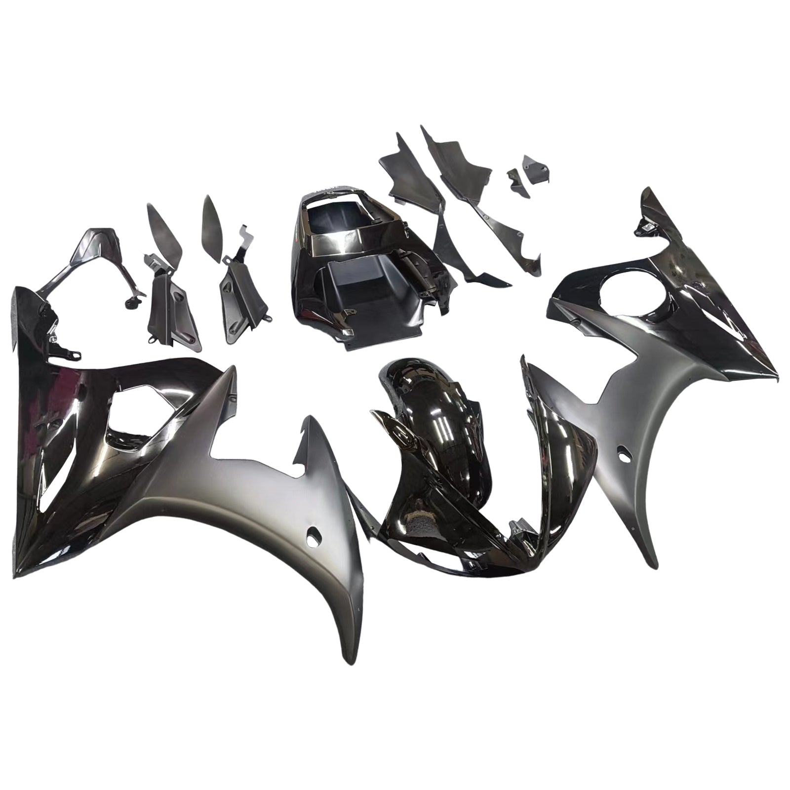 Amotopart 2003-2004 Yamaha R6 & 2006-2009 YZF R6S Fairing Matt Black Kit