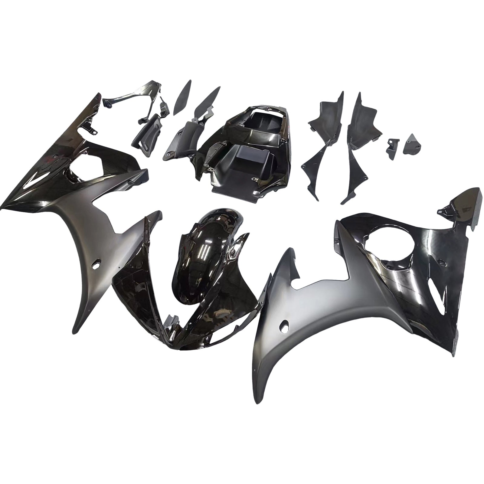 Amotopart 2003-2004 Yamaha R6 & 2006-2009 YZF R6S Fairing Matt Black Kit