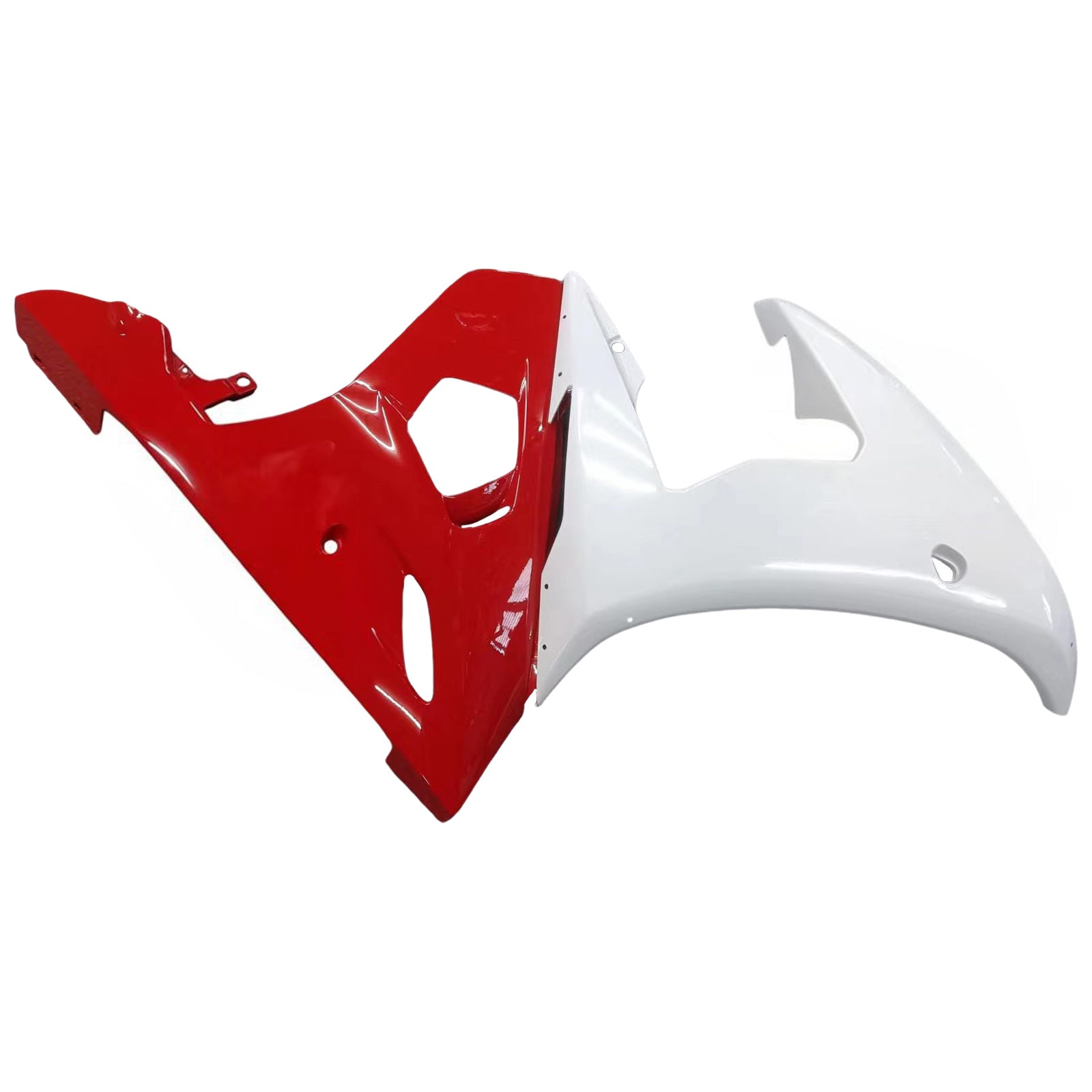 Amotopart 2003-2004 Yamaha R6 & 2006-2009 YZF R6S Fairing Red Mix White Kit