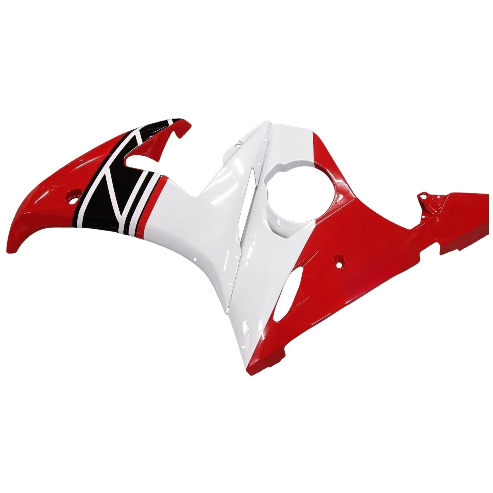 Amotopart 2003-2004 Yamaha R6 & 2006-2009 YZF R6S Fairing White&Black Kit