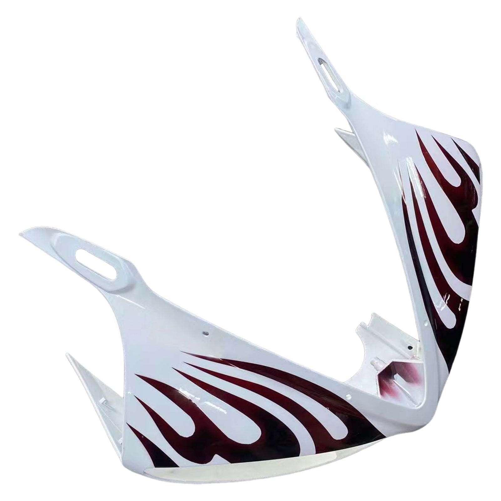 Amotopart 2003-2004 Yamaha R6 & 2006-2009 YZF R6s Fairing White & Black Flame Kit