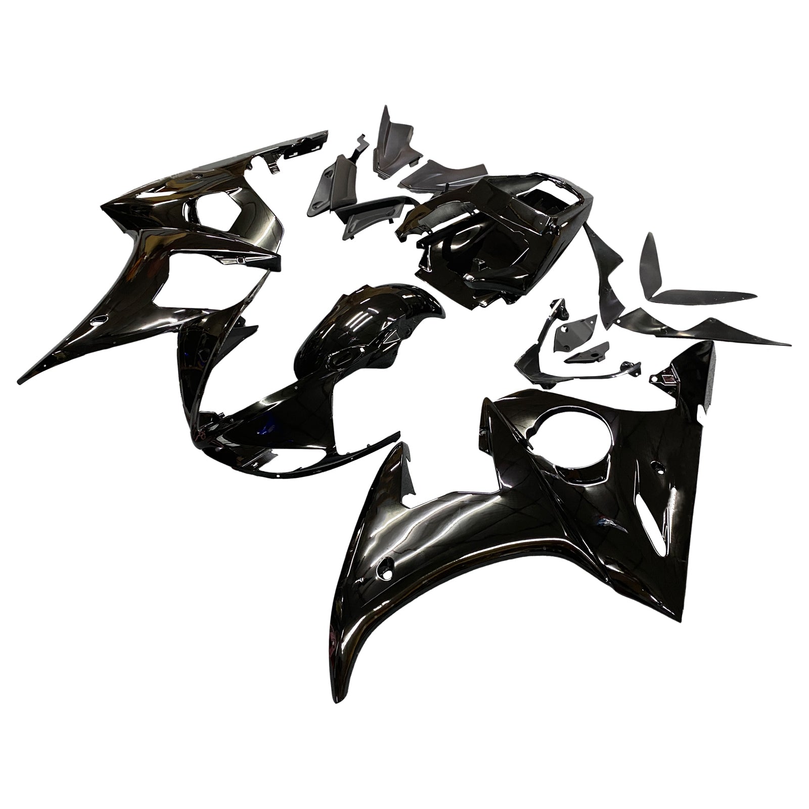 Amotopart 2003-2004 Yamaha R6 & 2006-2009 YZF R6S Fairing G-Black Kit