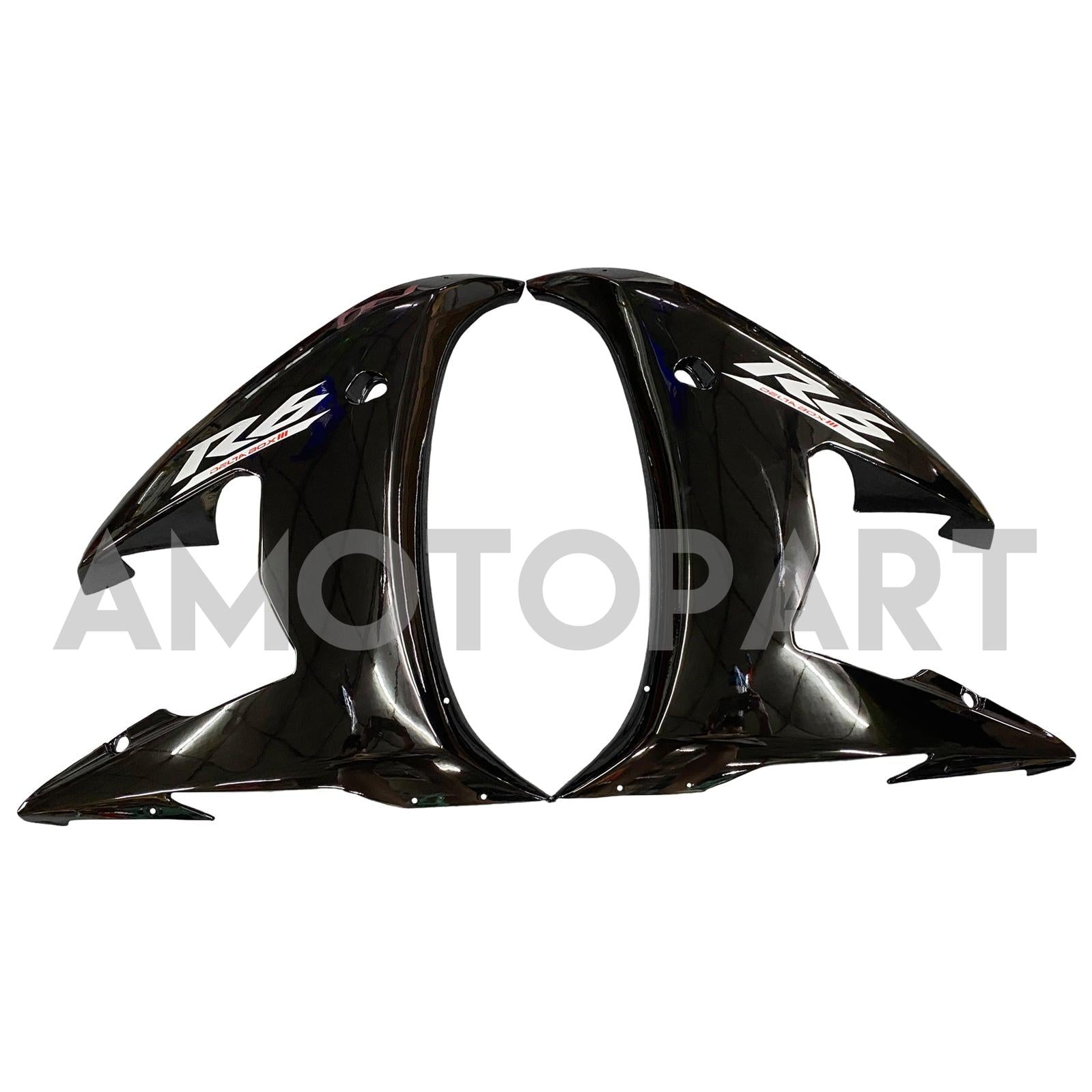Amotopart 2003-2004 Yamaha R6 & 2006–2009 YZF R6S Verkleidungssatz G-Black