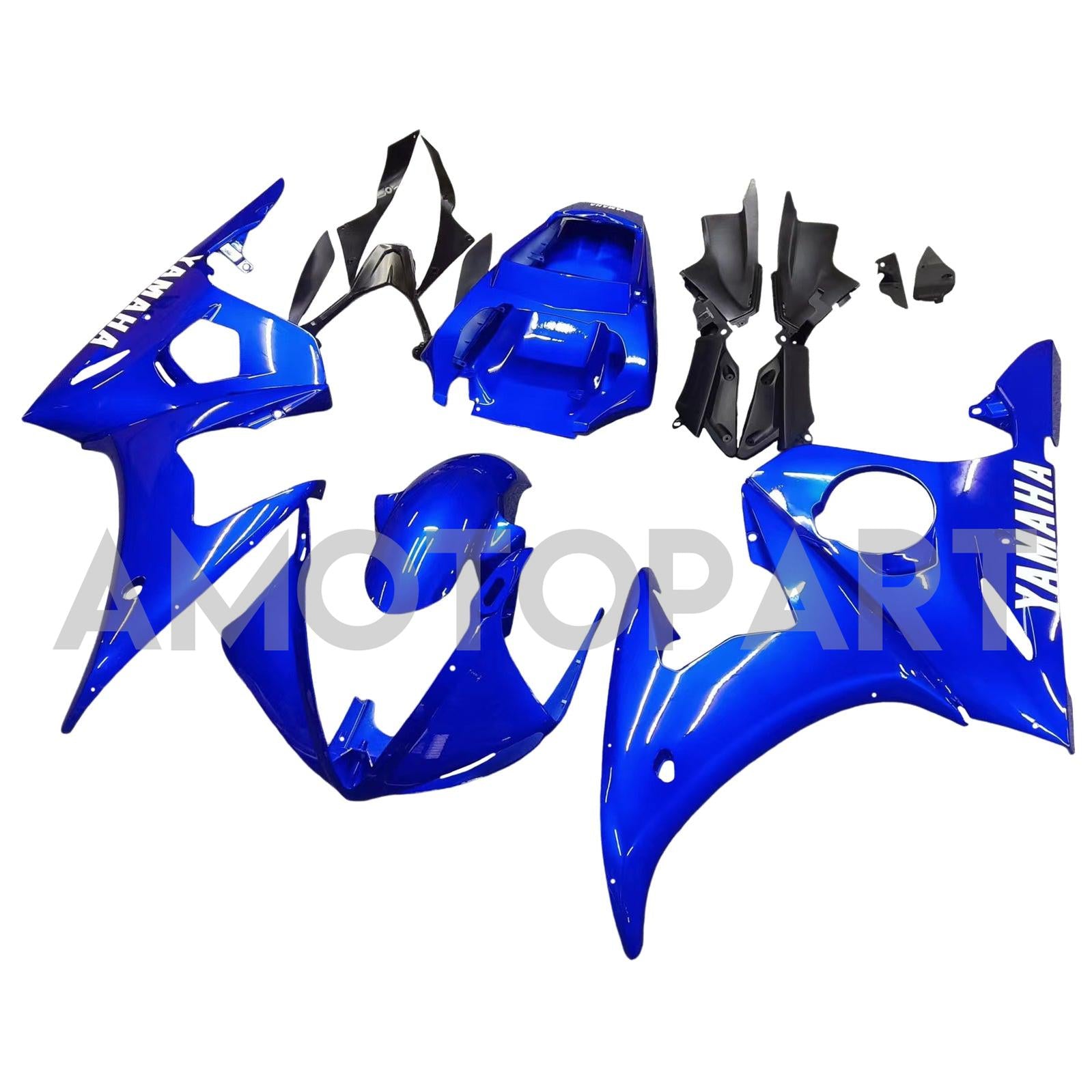 Amotopart 2003-2004 Yamaha R6 & 2006–2009 YZF R6S Verkleidungssatz, Blau