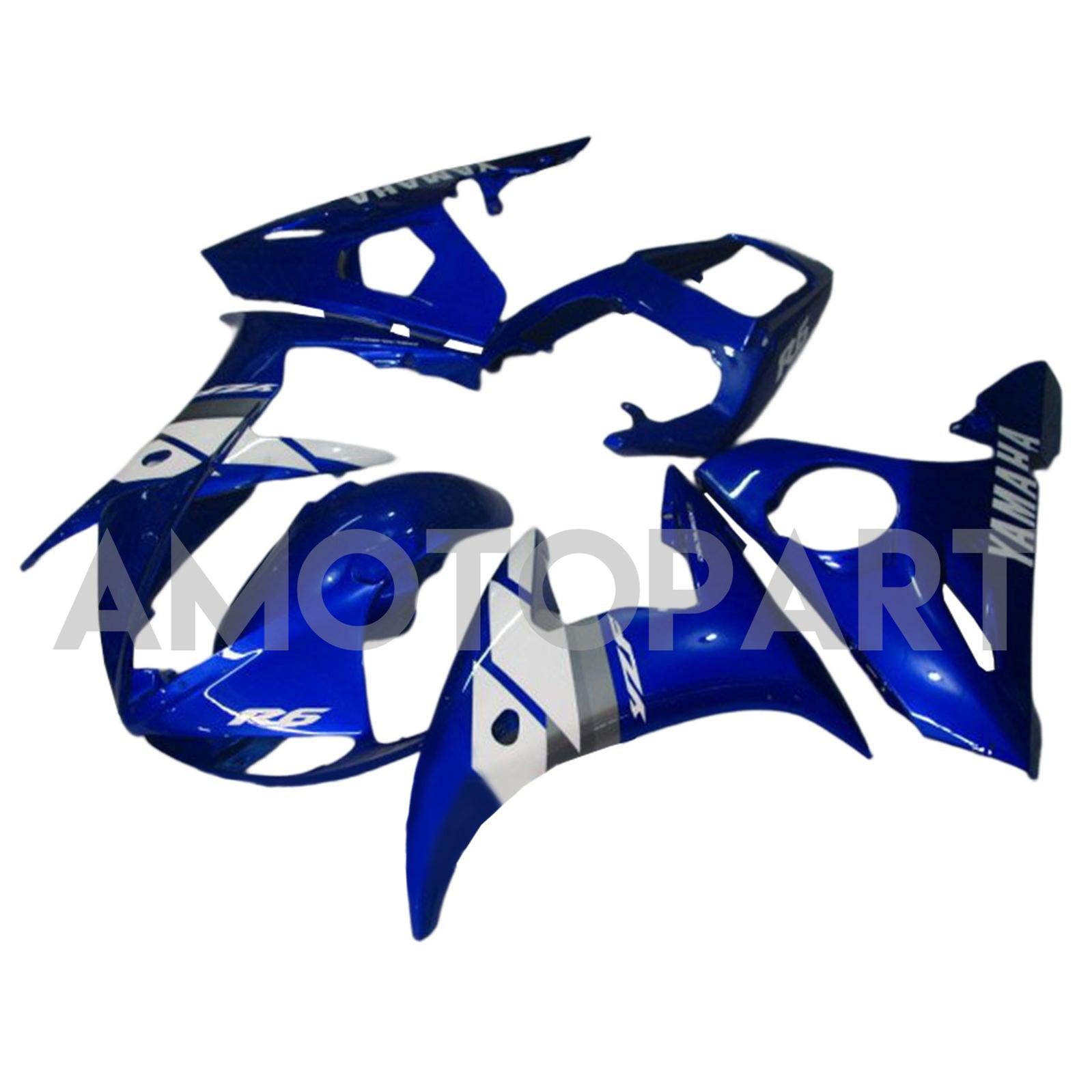 Amotopart 2003-2004 Yamaha R6 & 2006-2009 YZF R6S Fairing G-Blue Kit