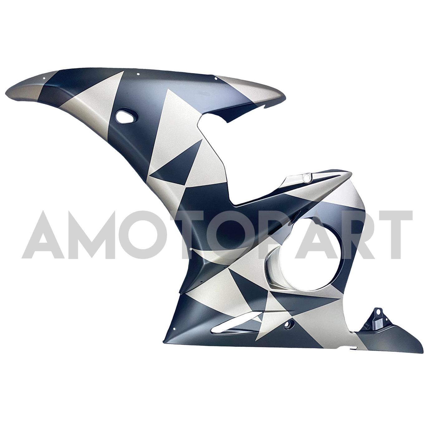Amotopart Yamaha YZF 600 R6 2003-2004 R6S 2006-2009 Mattgrau&Schwarzes Verkleidungskit