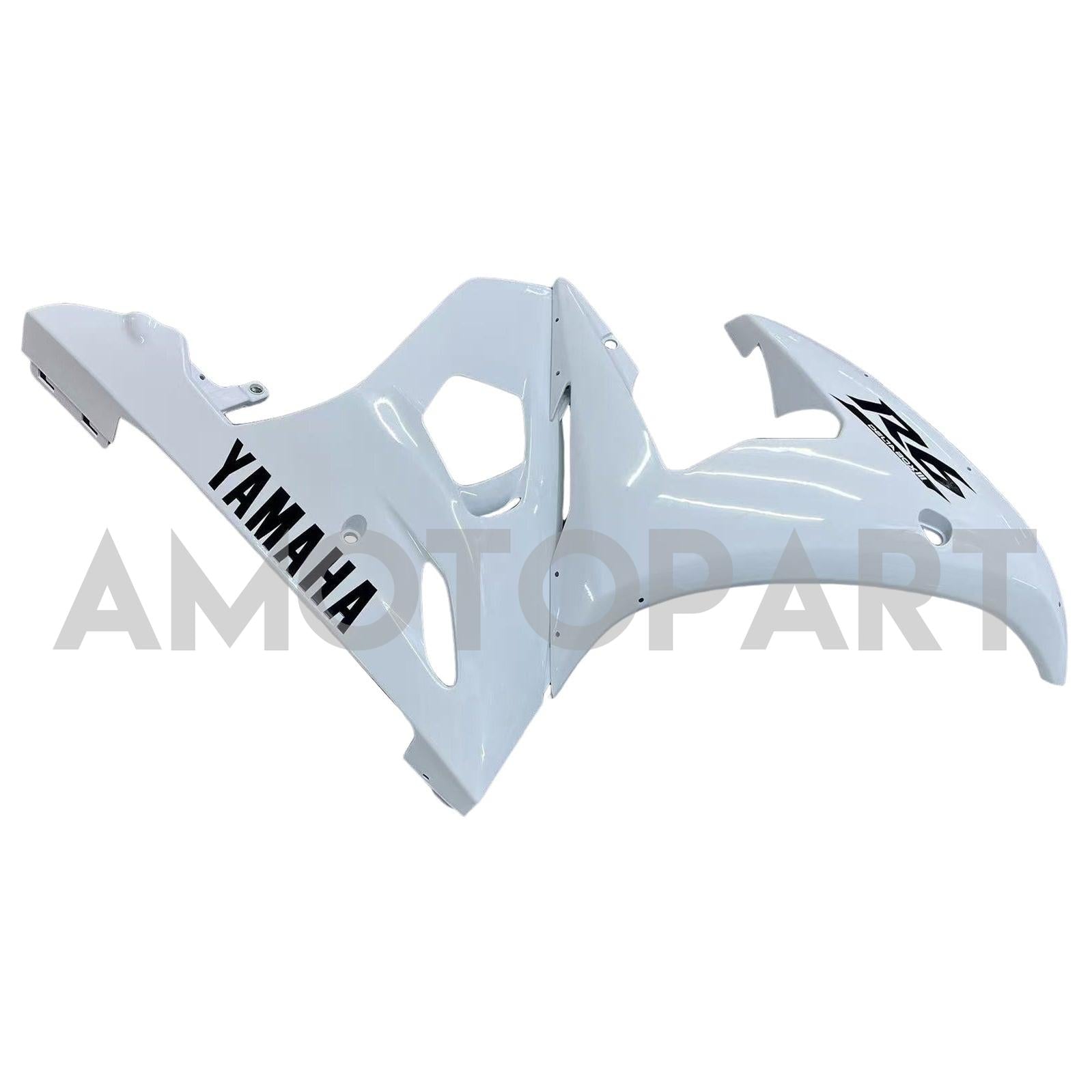 Amotopart Yamaha 2003-2004 YZF 600 R6 & 2006-2009 YZF R6S White Fairing Kit