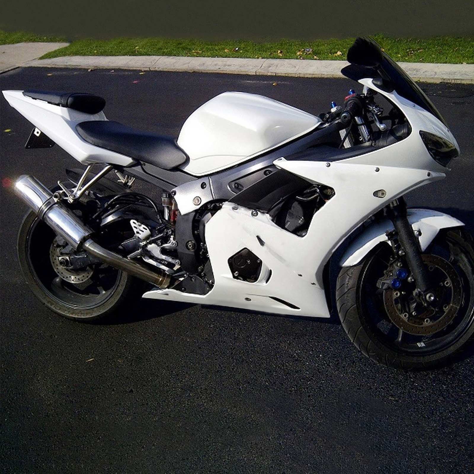 Amotopart ヤマハ 2003-2004 YZF 600 R6 & 2006-2009 YZF R6S ホワイト フェアリングキット