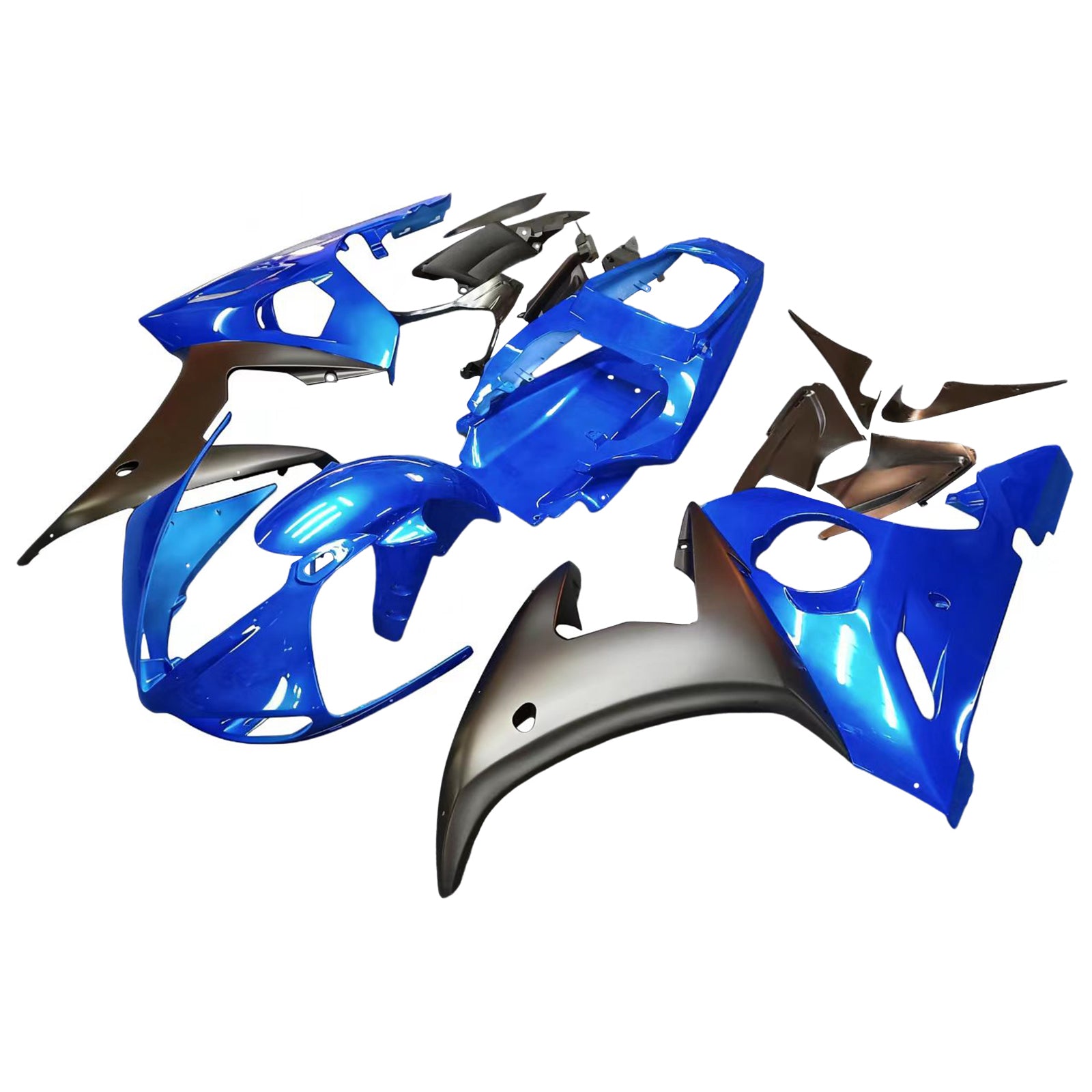 Amotopart Yamaha 2003-2004 YZF 600 R6 & 2006-2009 YZF R6S Blue&Black Fairing