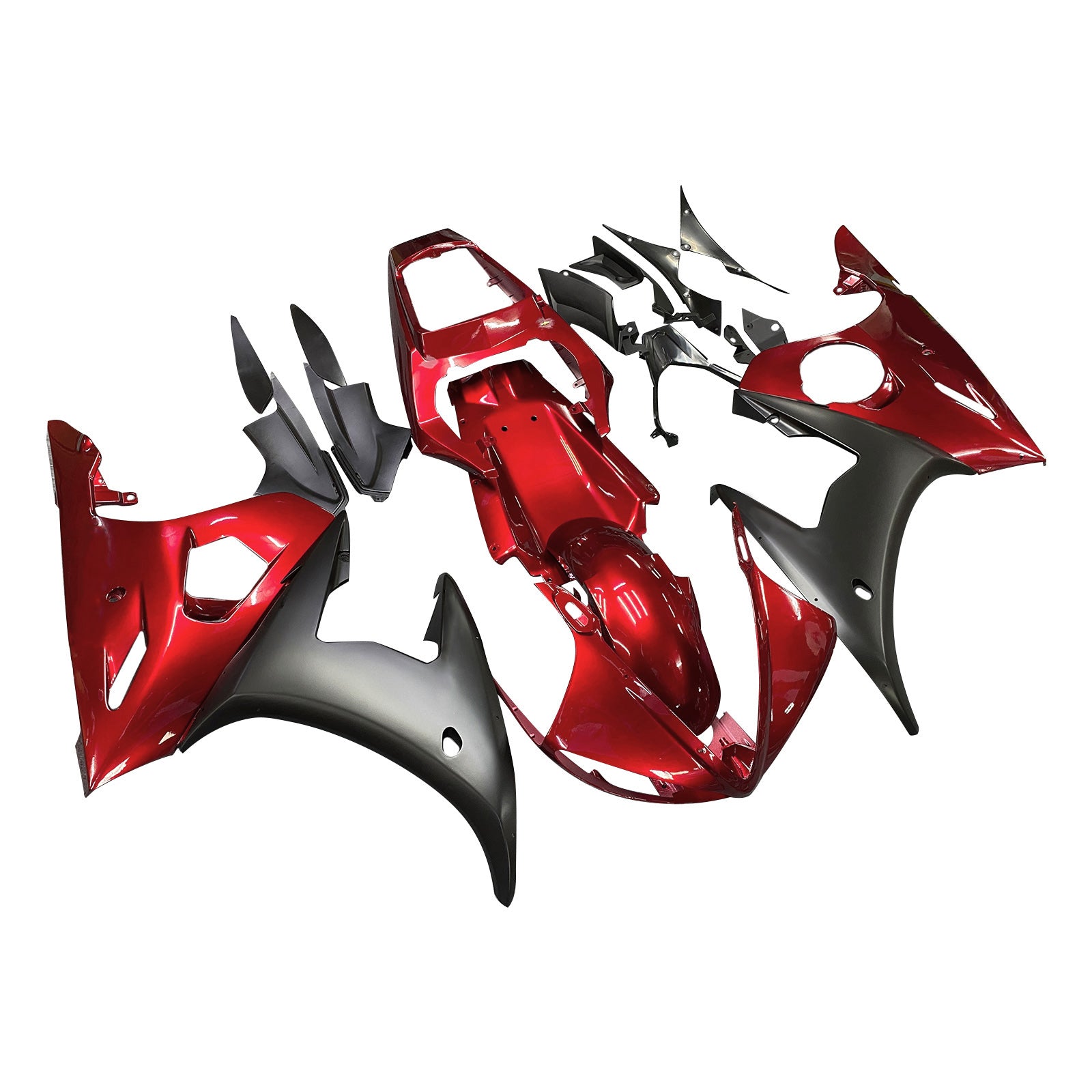 Kit de carenado de inyección, carrocería de plástico ABS apto para Yamaha 2003-2004 YZF 600 R6 y 2006-2009 YZF R6S