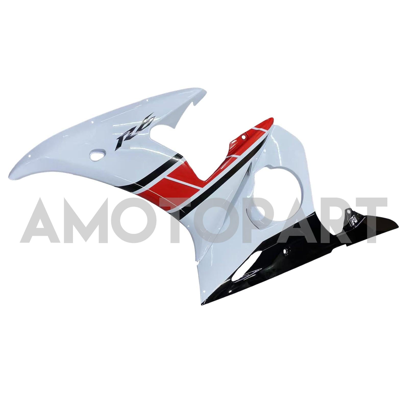 Amotopart Yamaha 2003-2004 YZF 600 R6 & 2006-2009 YZF R6S White Fairing Kit