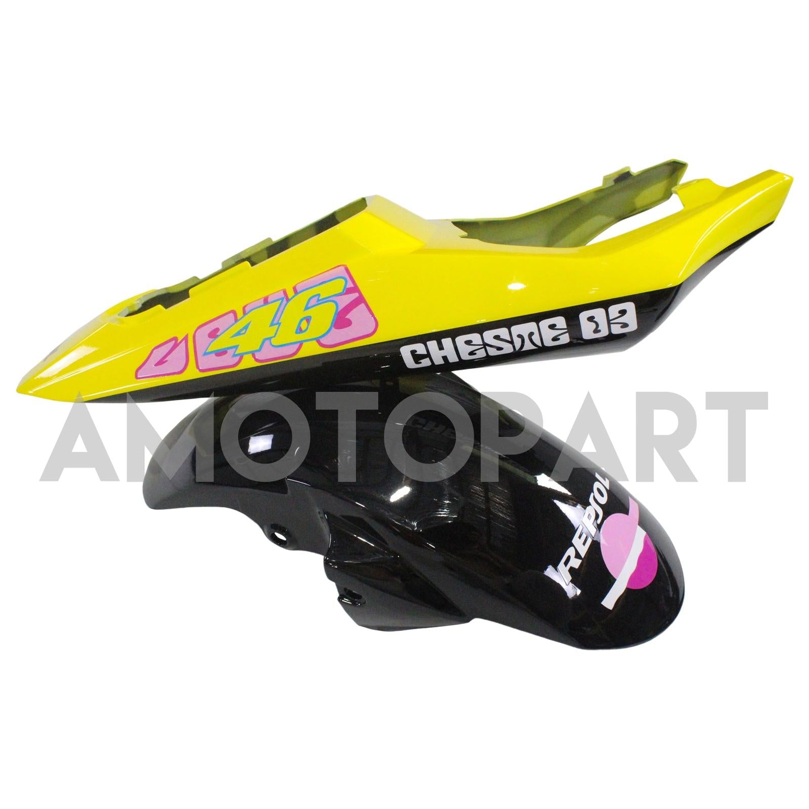 Amotopart Yamaha 2003-2004 YZF 600 R6 & 2006-2009 YZF R6S Black Pink Fairing Kit