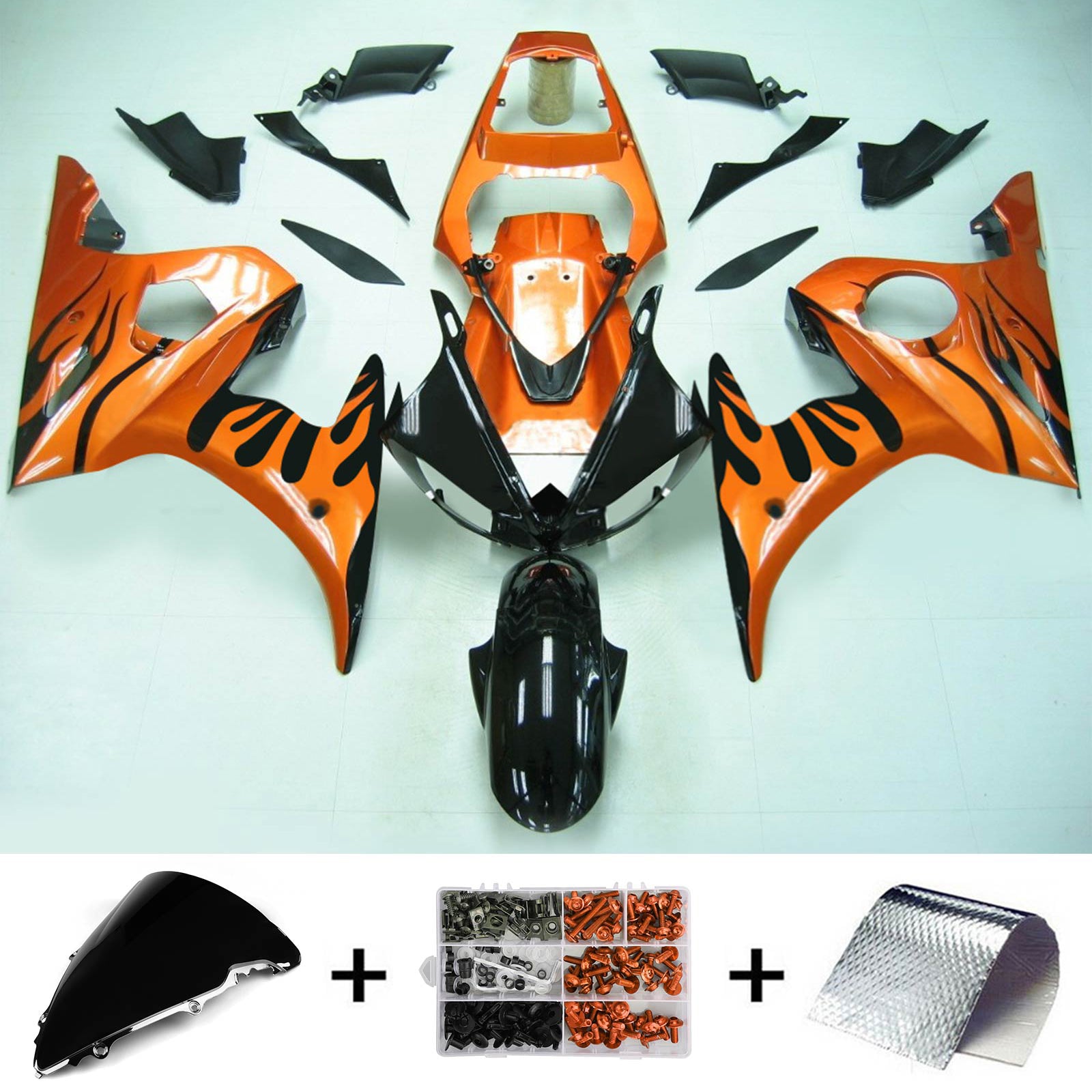 Injection Fairing Kit Bodywork Plastic ABS fit For Yamaha 2003-2004 YZF 600 R6 & 2006-2009 YZF R6S