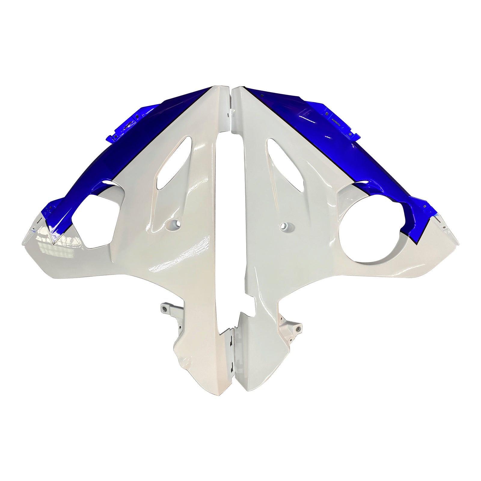 Amotopart Yamaha 2003-2004 YZF 600 R6 & 2006–2009 YZF R6S Blau-Weiß Verkleidungssatz