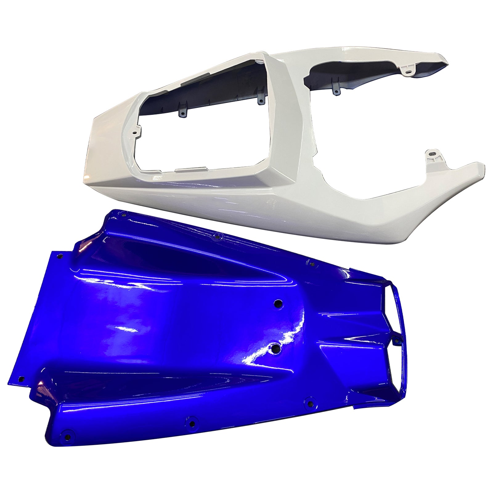 Amotopart Yamaha 2003-2004 YZF 600 R6 & 2006–2009 YZF R6S Blau-Weiß Verkleidungssatz