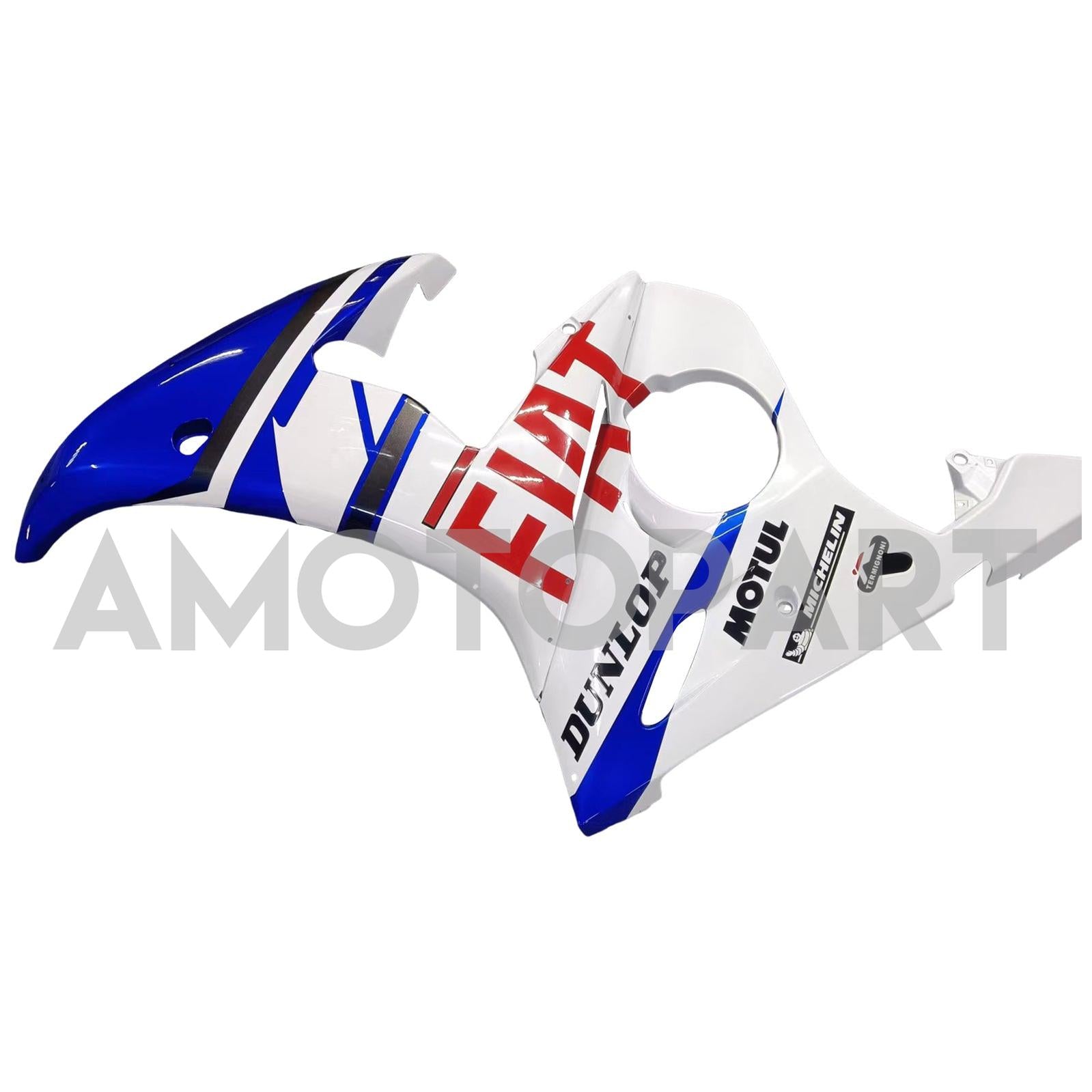 Amotopart 2005 Yamaha R6 Fairing White&Blue Color Kit