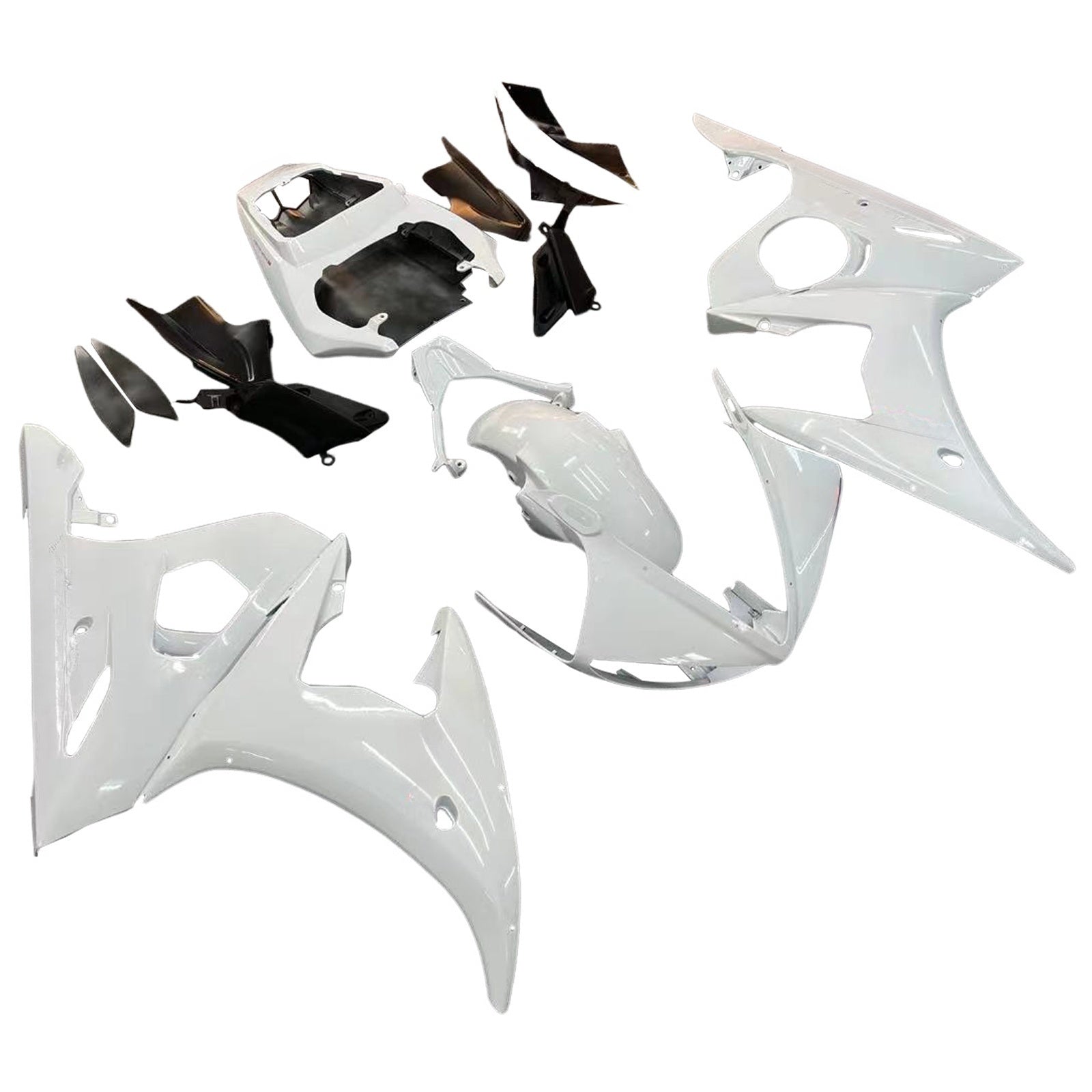 Amotopart 2005 Yamaha R6 Fairing White Kit