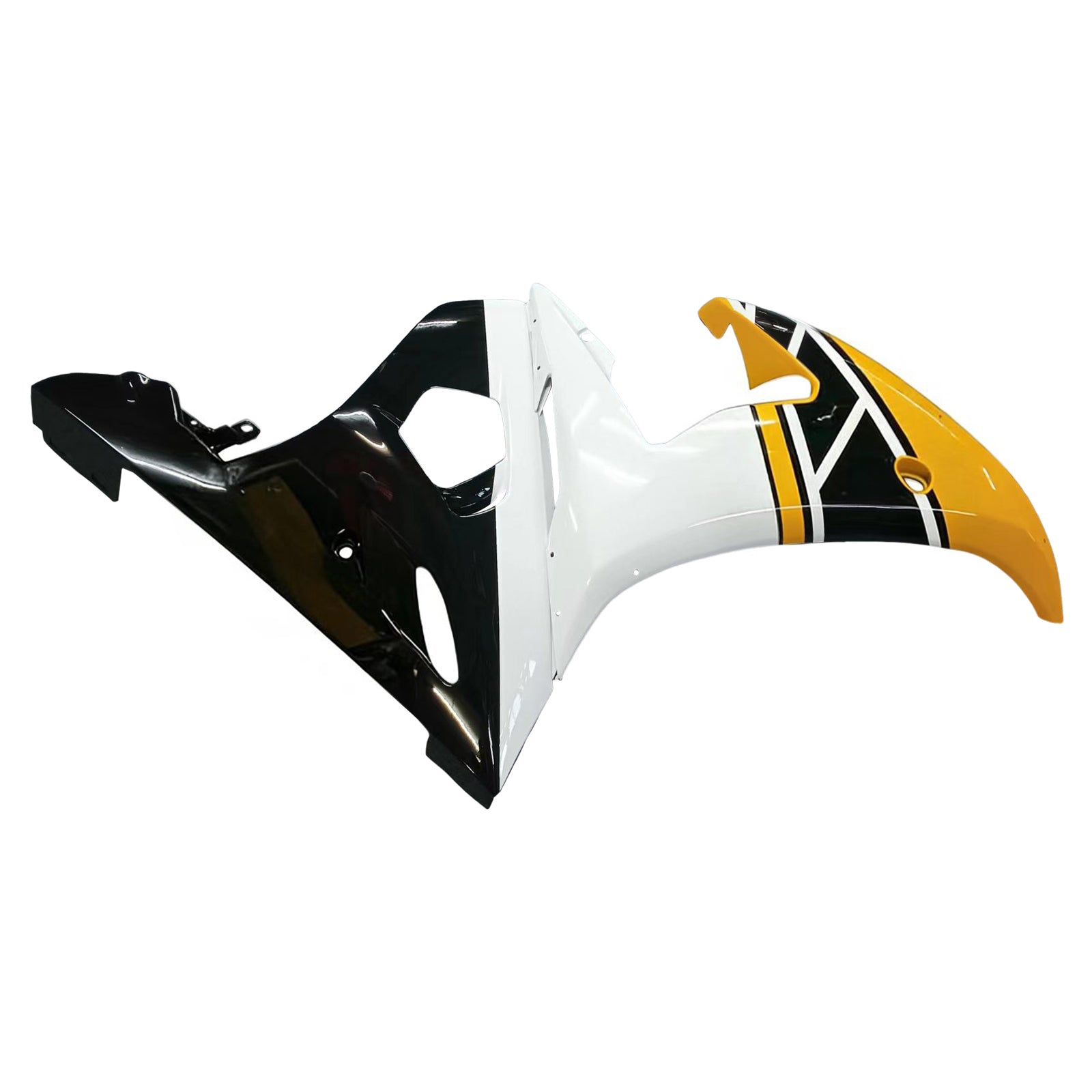 Amotopart Yamaha 2005 YZF 600 R6 White Black Fairing Kit