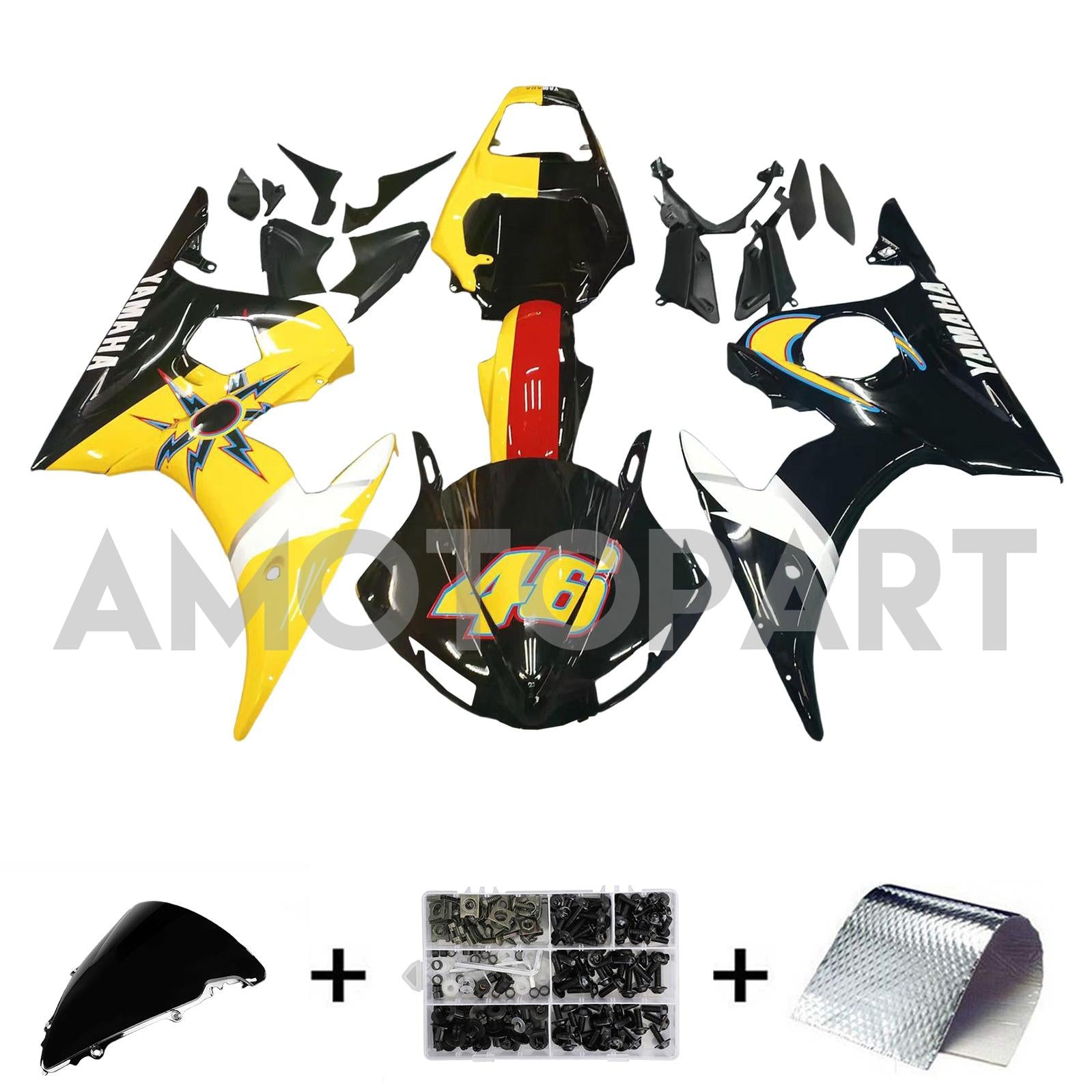 Amotopart 2005 Yamaha R6 Verkleidung Mehrfarbig&Kit Nummer 46