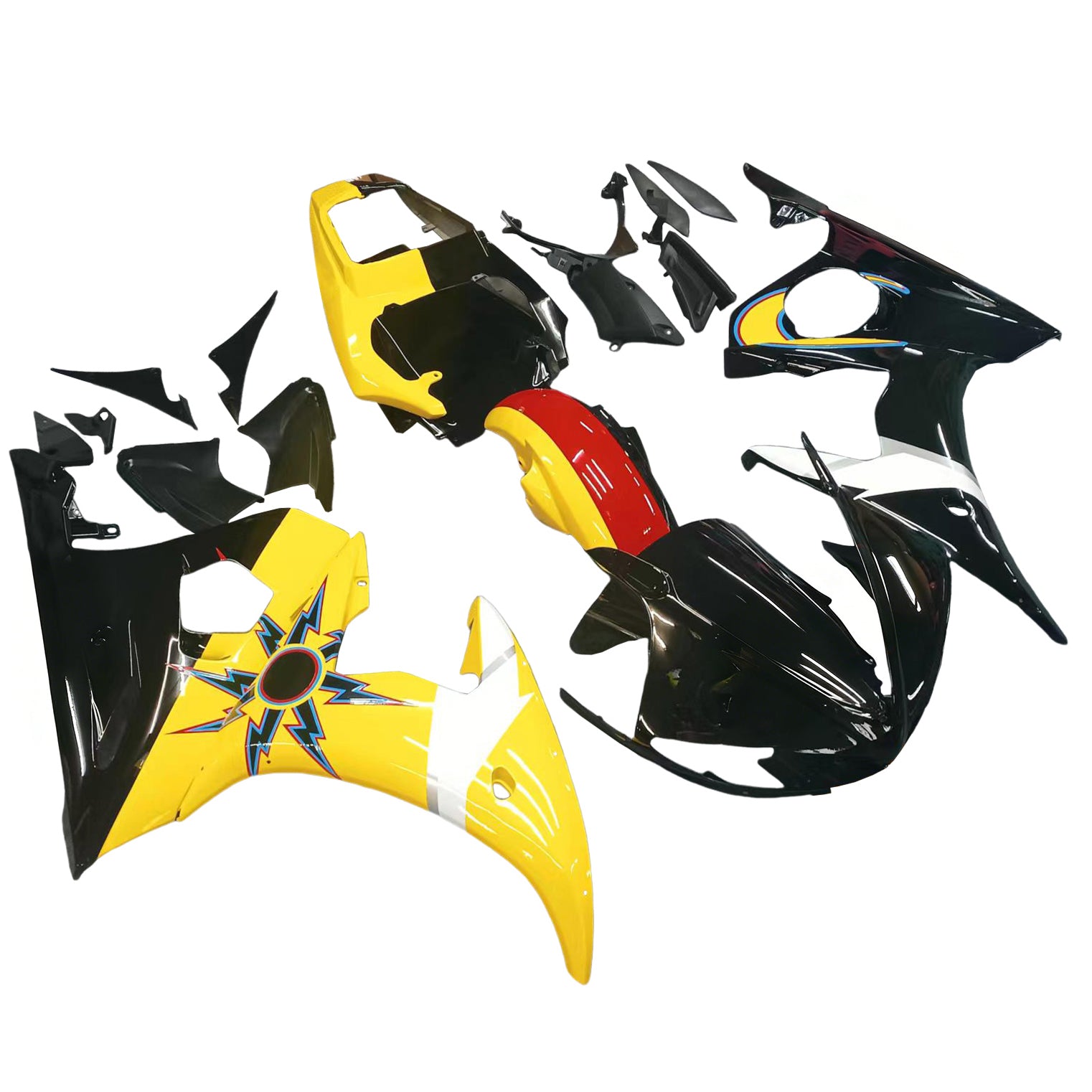 Amotopart 2005 Yamaha R6 Sun & Moon Fairing Kit