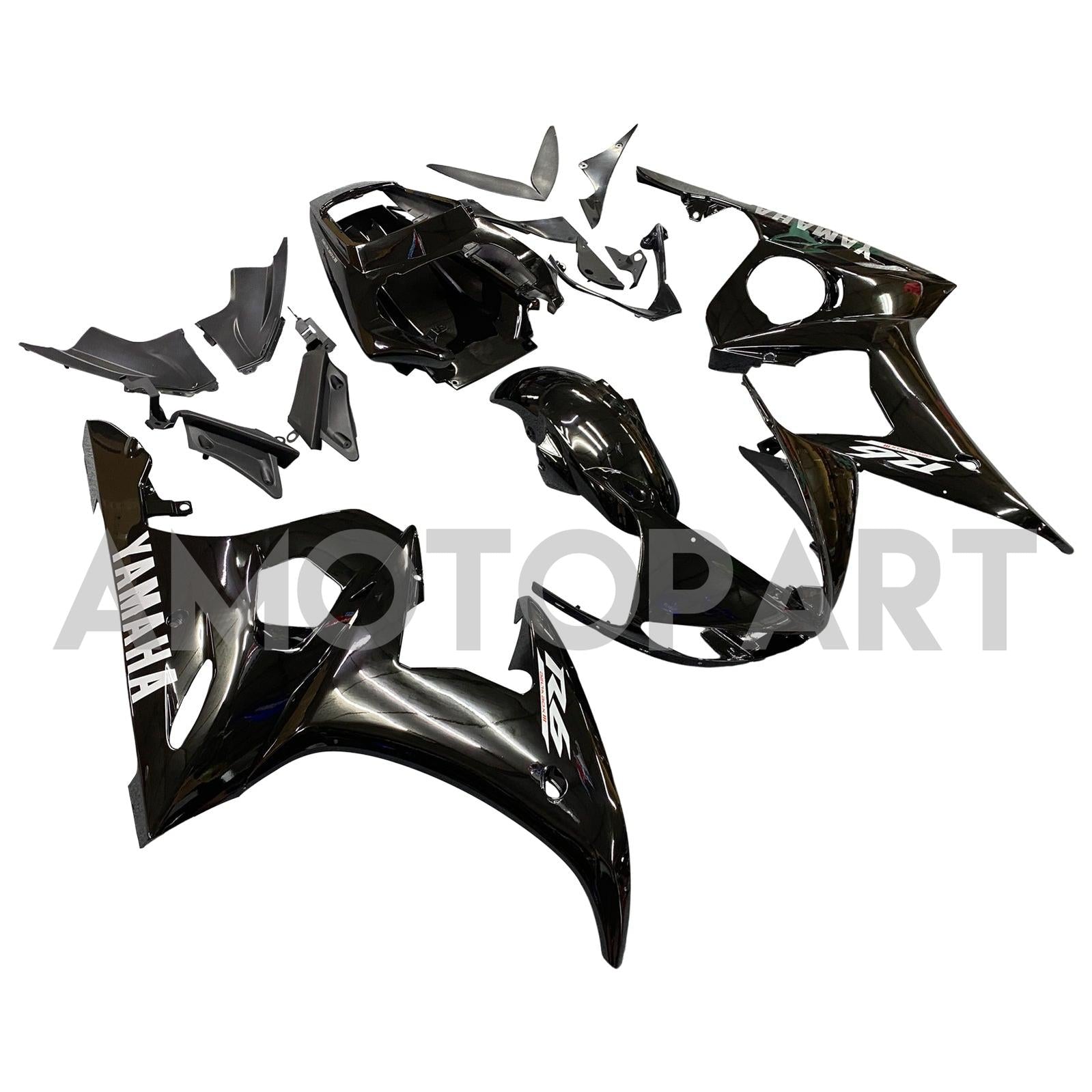 Amotopart 2005 Yamaha R6 Verkleidung G-Black Kit