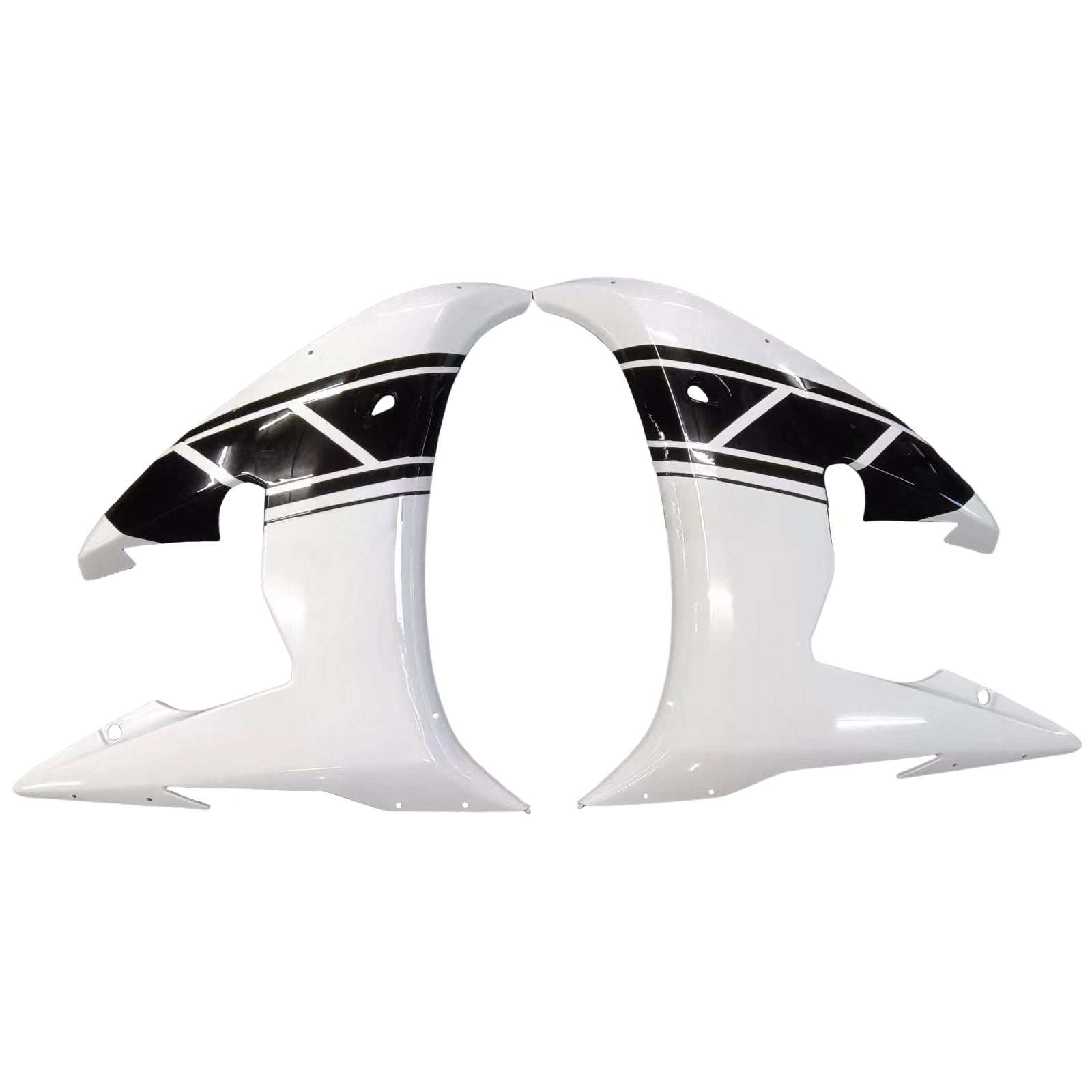 Amotopart 2005 Yamaha R6 Fairing White & Black Kit