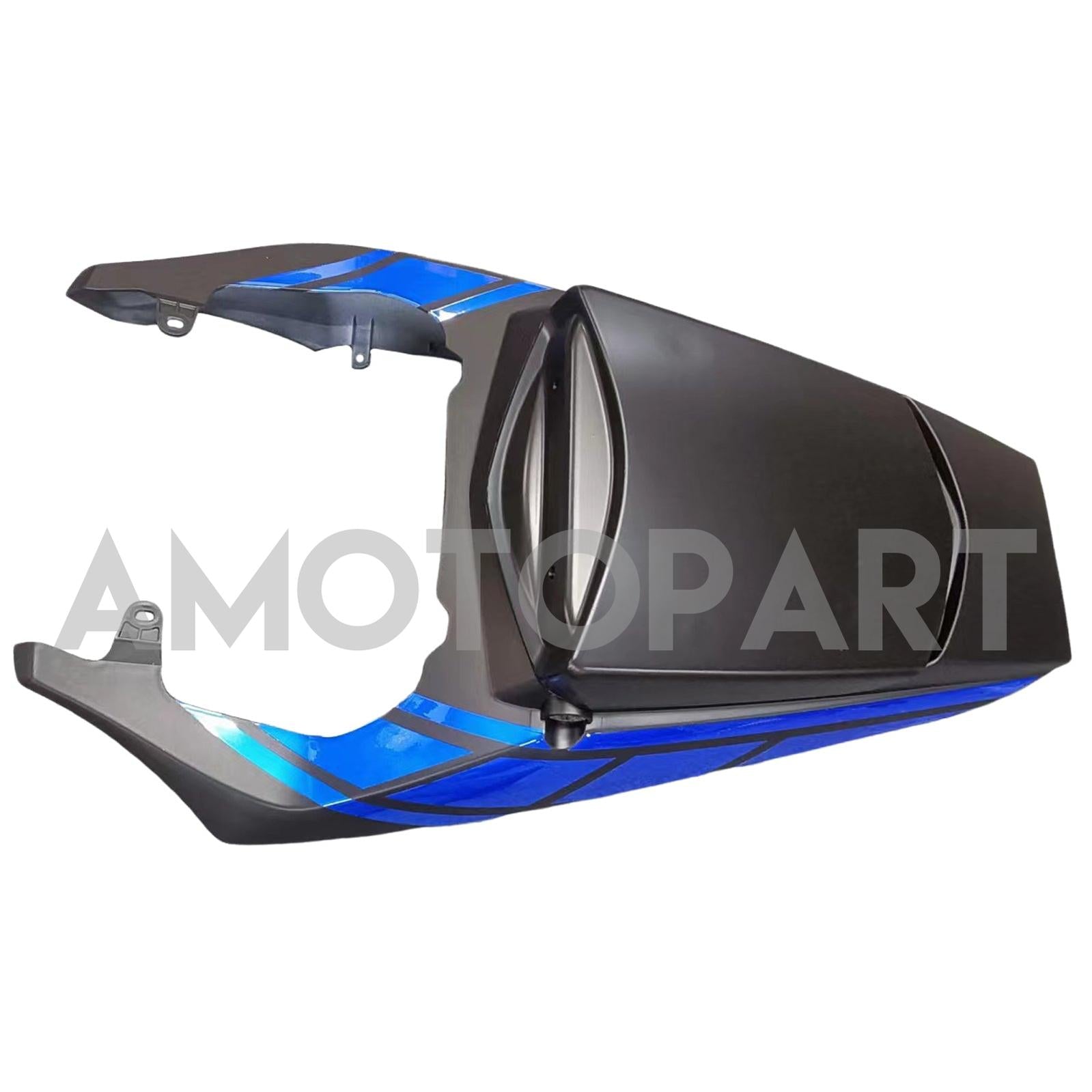 Amotopart Yamaha YZF 600 R6 2003-2004 R6S 2006-2009 Matte Black with Blue Logo Fairing Kit