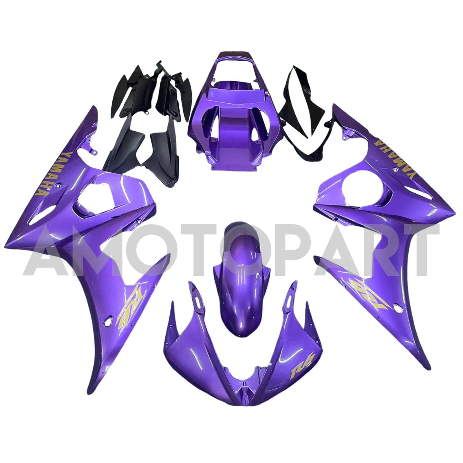 Amotopart 2005 Yamaha YZF 600 R6 Purple Fairing Kit