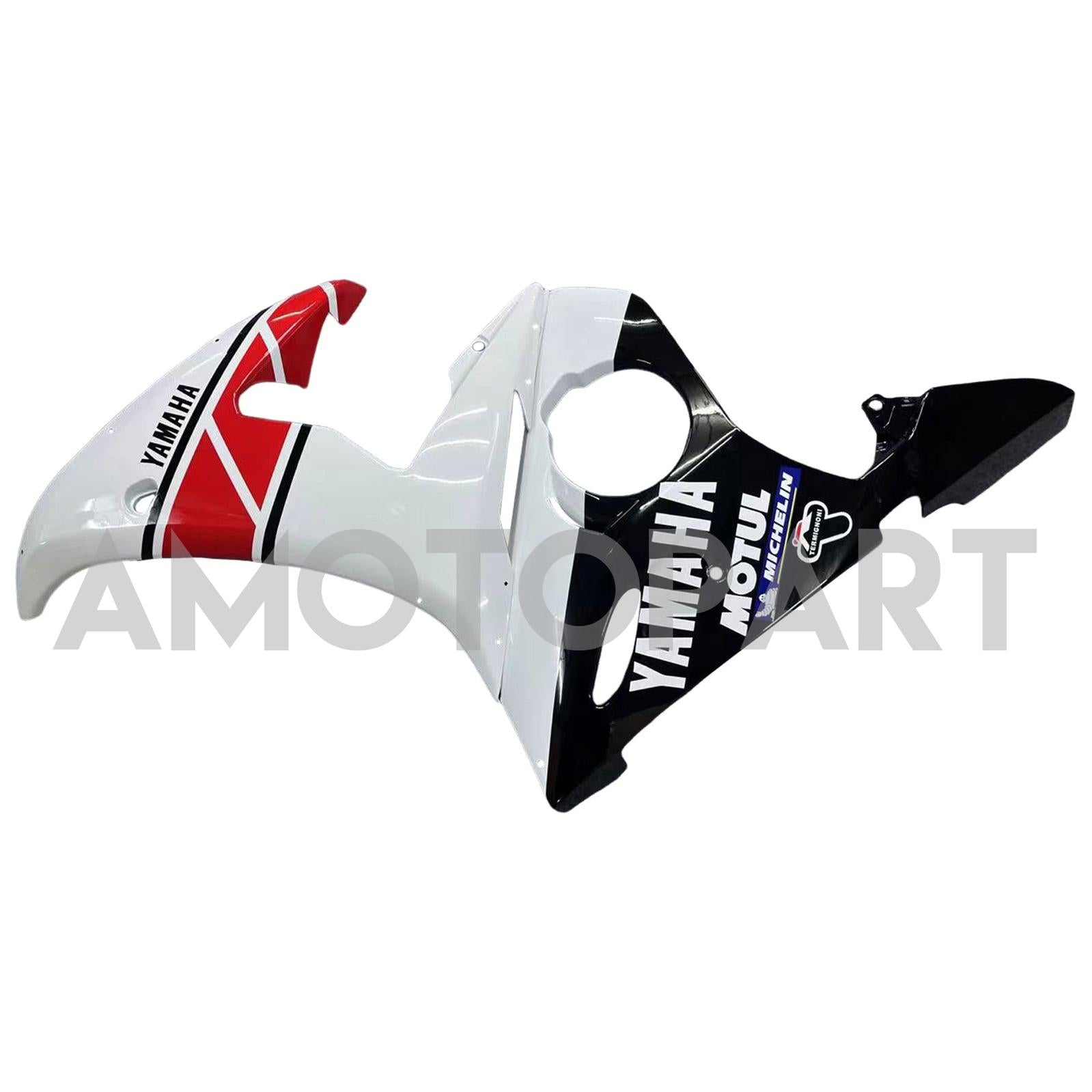 Amotopart Yamaha 2003-2004 YZF 600 R6 & 2006-2009 YZF R6S White Red Fairing Kit