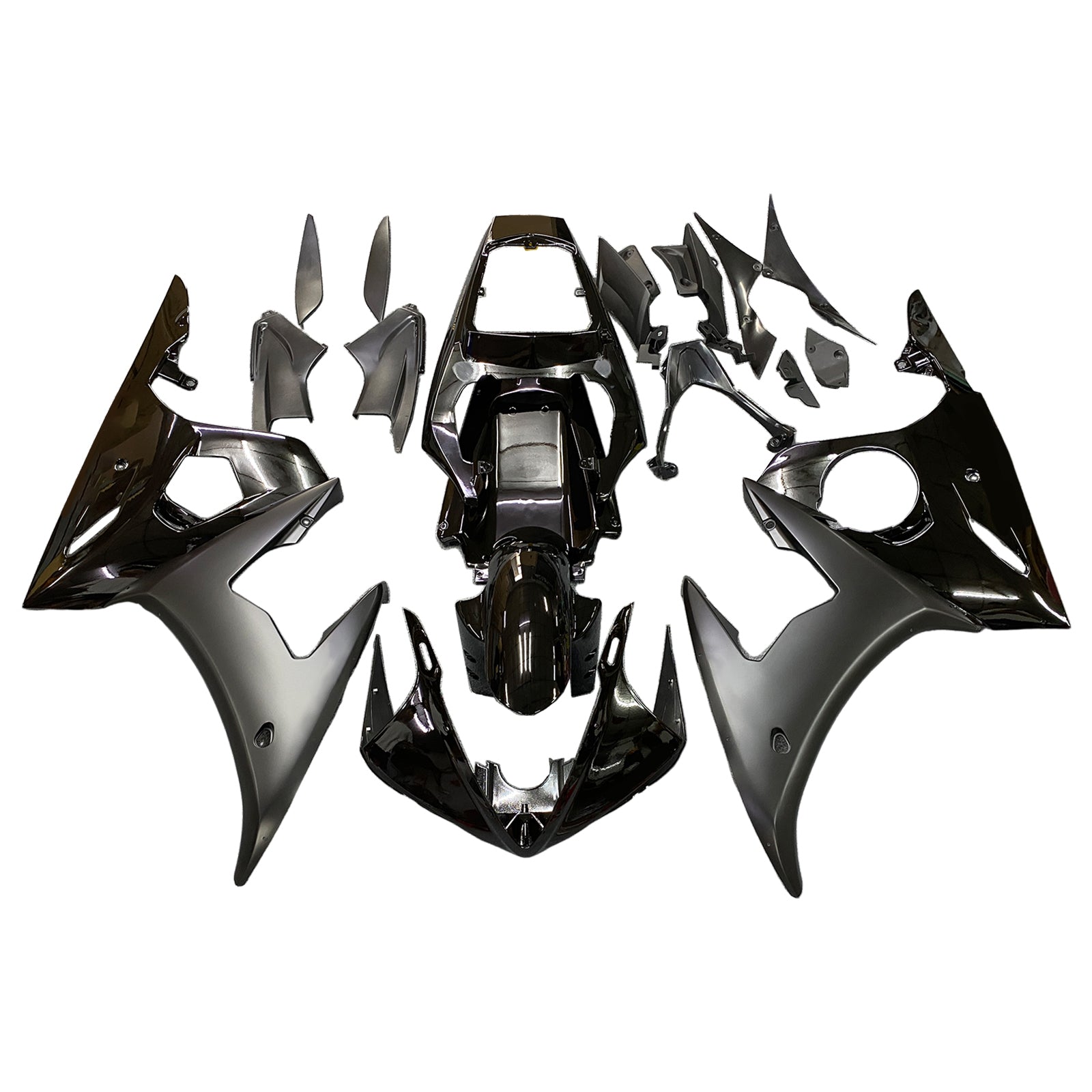 Amotopart Yamaha 2005 YZF 600 R6 Black Fairing Kit