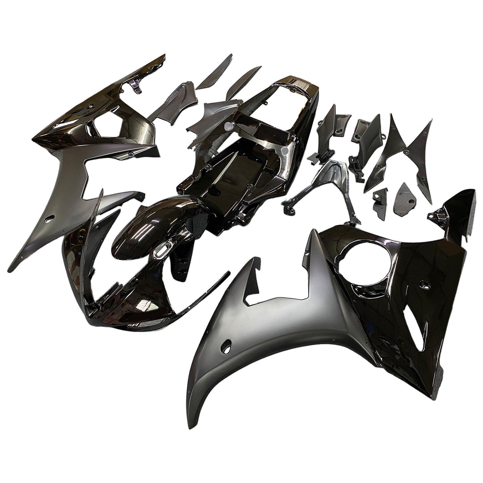 Amotopart Yamaha 2005 YZF 600 R6 Black Fairing Kit