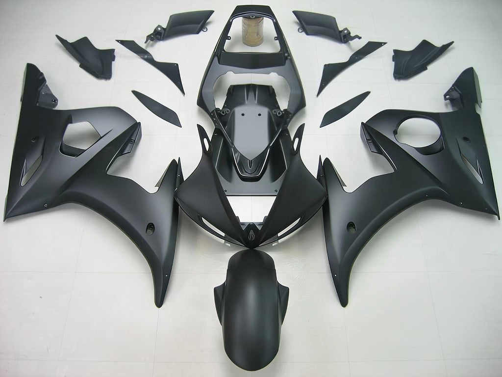 Amotopart Yamaha 2005 YZF 600 R6 Matt Black Fairing Kit