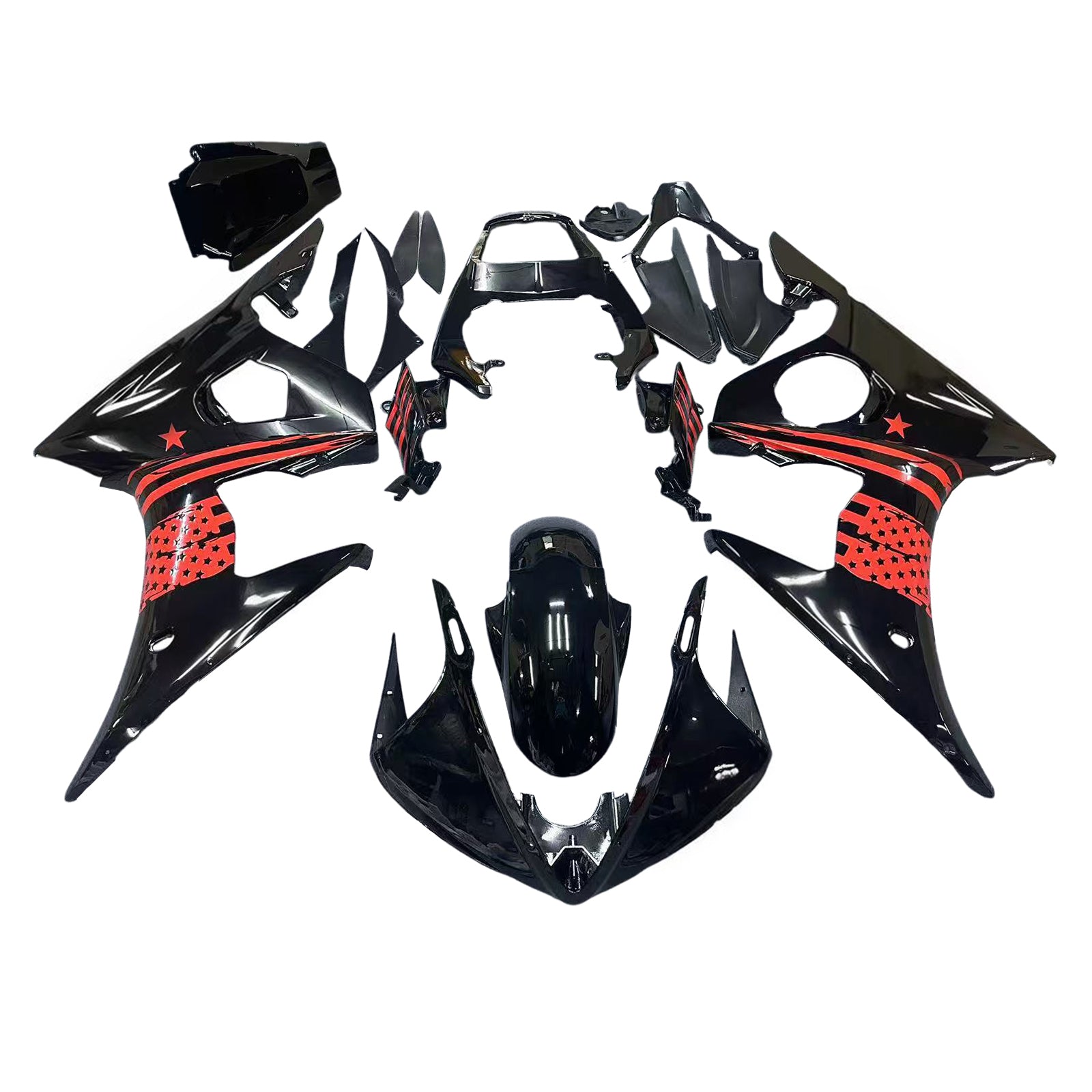 Kit de carenado de inyección, carrocería de plástico ABS apto para Yamaha YZF 600 R6 2005