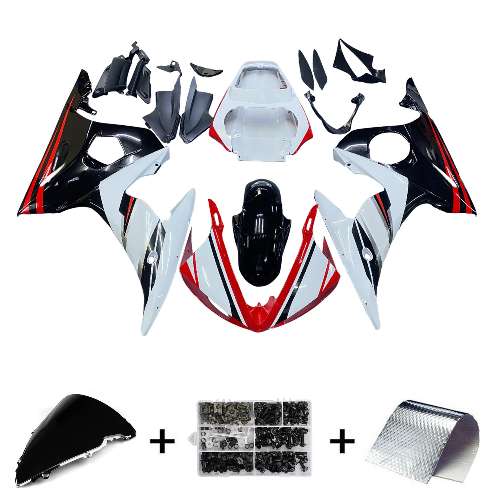 Injection Fairing Kit Bodywork Plastic ABS fit For Yamaha YZF 600 R6 2005