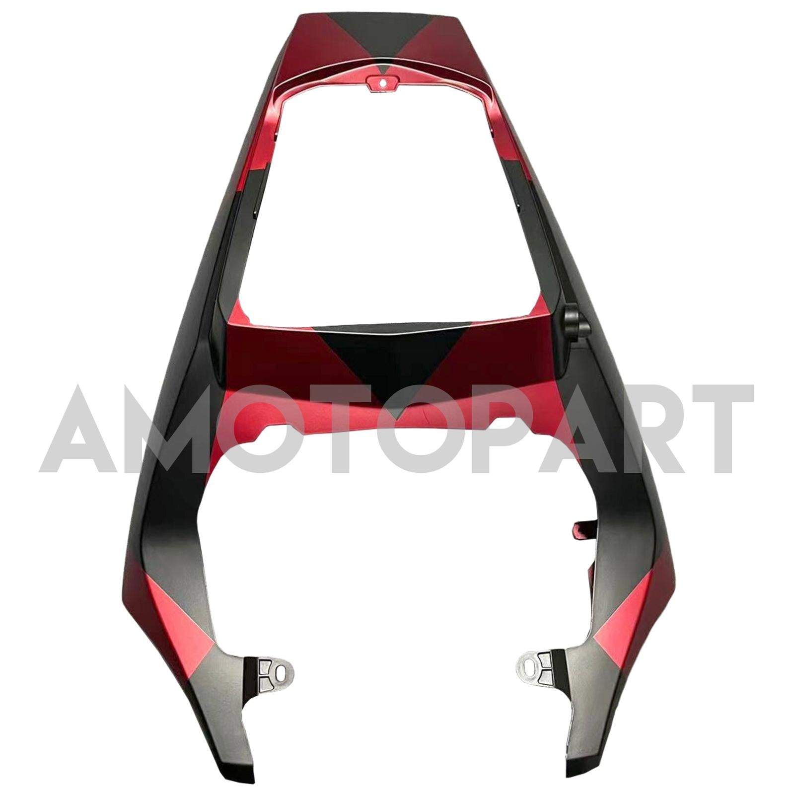 Amotopart 2005 Yamaha R6 Black & Red Geometric Pattern Fairing Kit