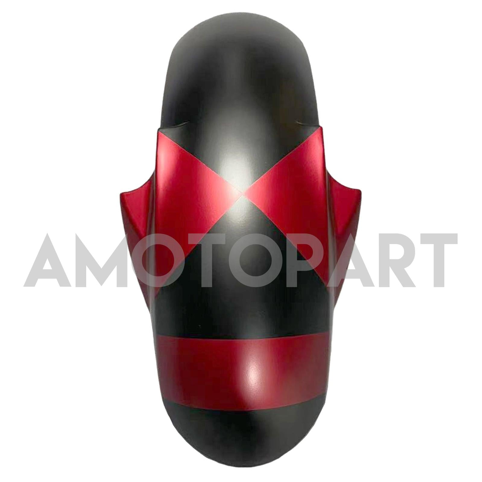 Amotopart 2005 Yamaha R6 Black & Red Geometric Pattern Fairing Kit