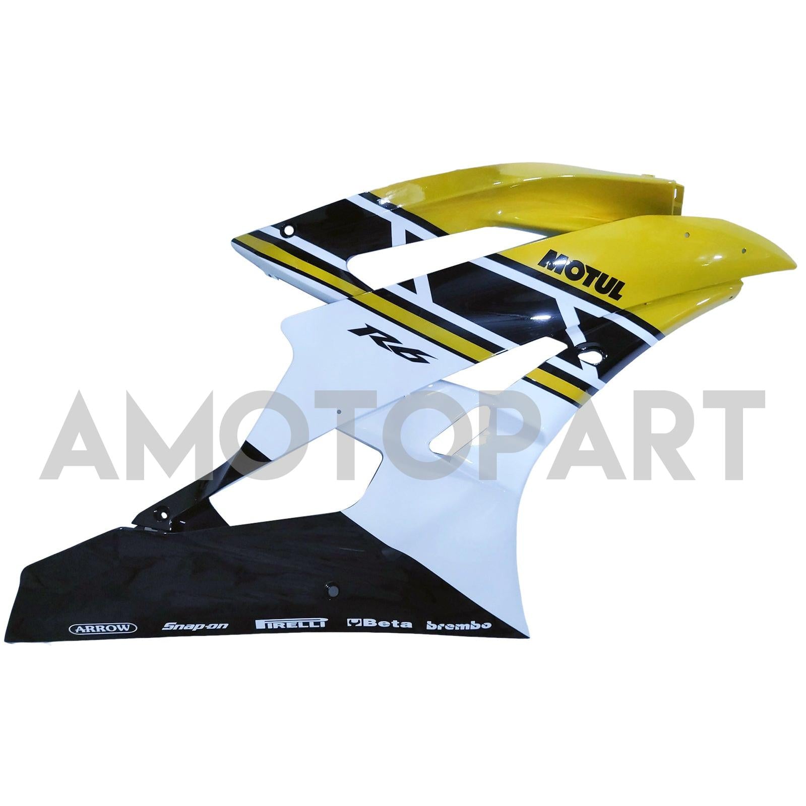 Amotopart Yamaha 2006-2007 kit de carénage noir blanc YZF-R6