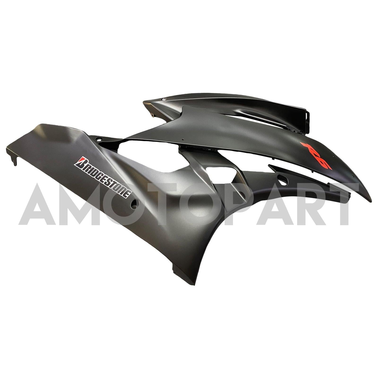 Amotopart Carenados Yamaha YZF-R6 2006-2007 Carenado Negro Mate Bridgestone R6 Racing Kit de carenado