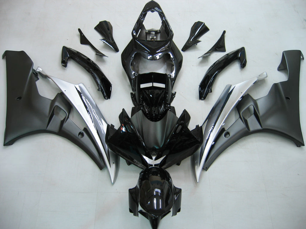 Amotopart Stroomlijnkappen Yamaha YZF-R6 2006-2007 Kuip Zwart Wit Kuipset