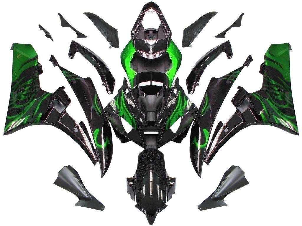 Amotopart Fairings Yamaha YZF-R6 2006-2007 Fairing Black & Green Fairing Kit