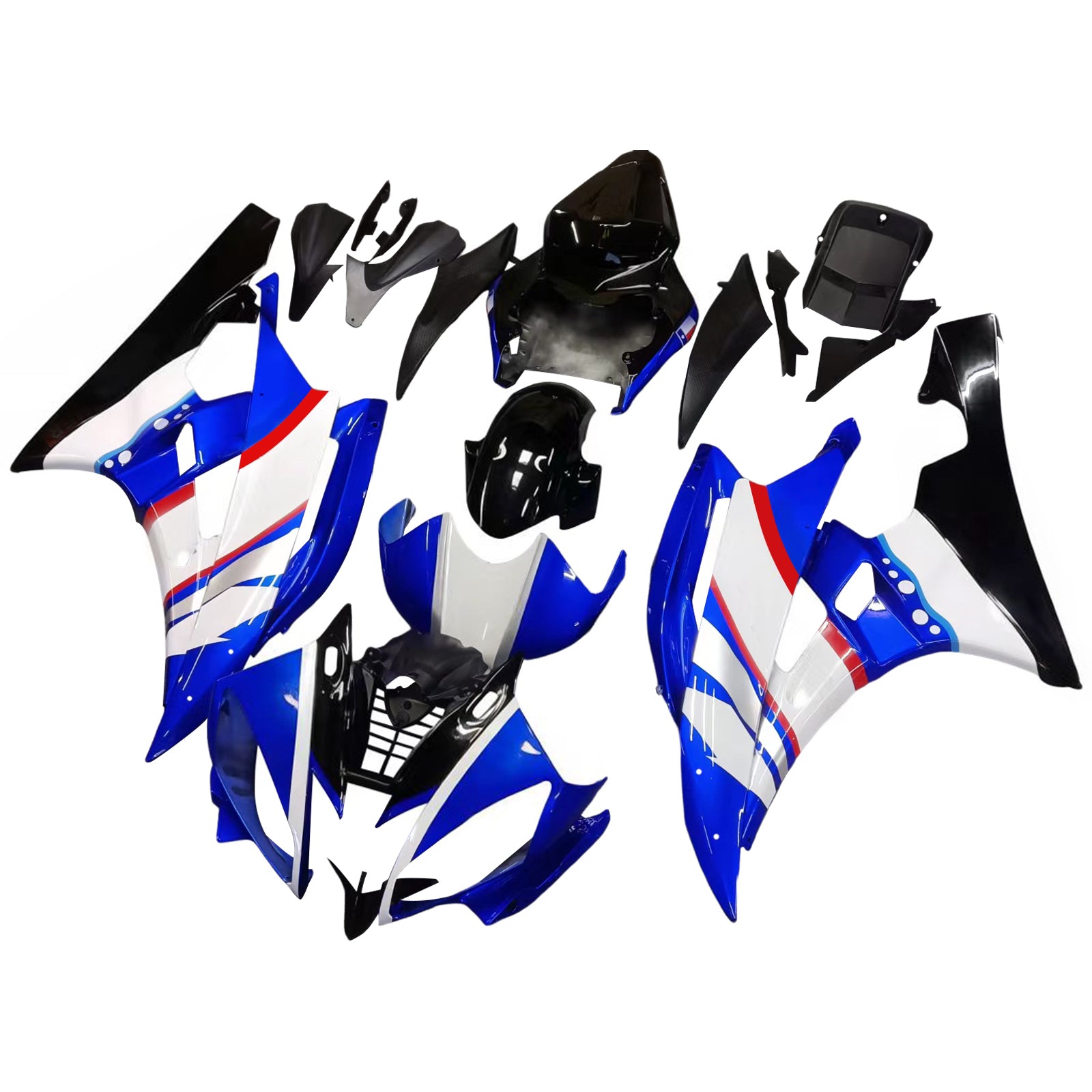 Amotopart Fairings Yamaha YZF-R6 2006-2007 Fairing Blue Black R6 Racing Fairing Kit
