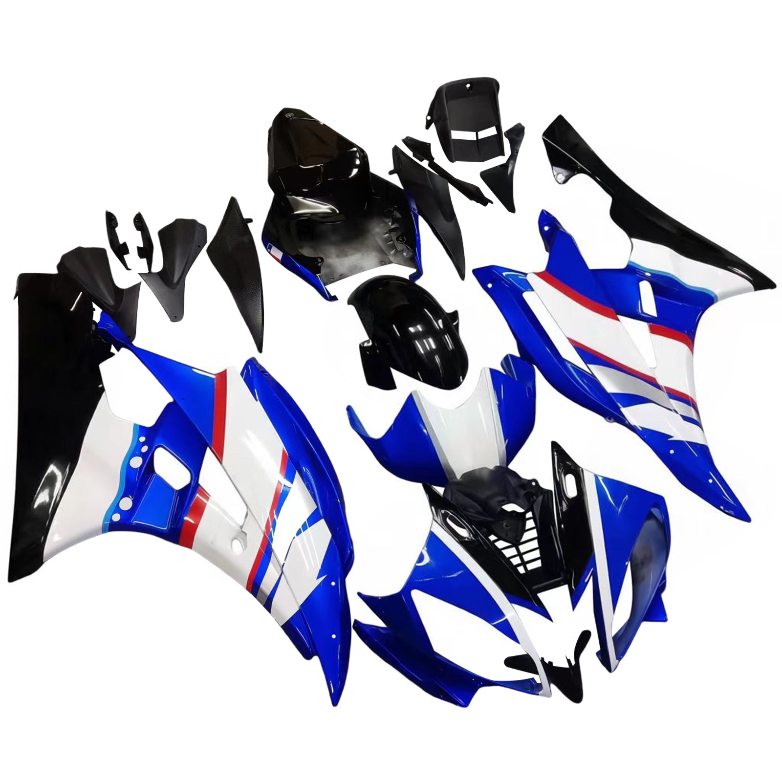 Amotopart Fairings Yamaha YZF-R6 2006-2007 Fairing Blue Black R6 Racing Fairing Kit