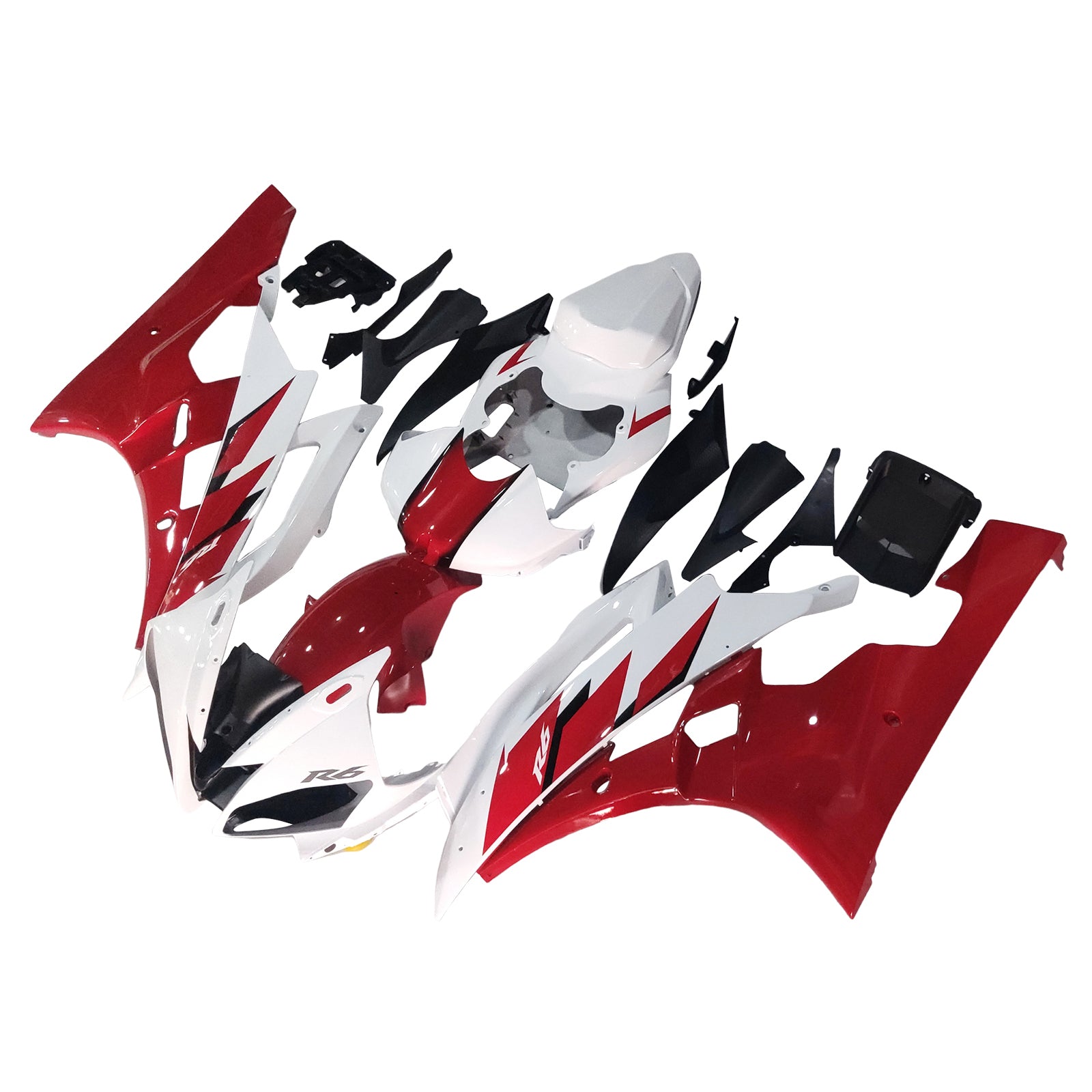 Amotopart 2006-2007 Yamaha YZF-R6 Red&White Fairing Kit