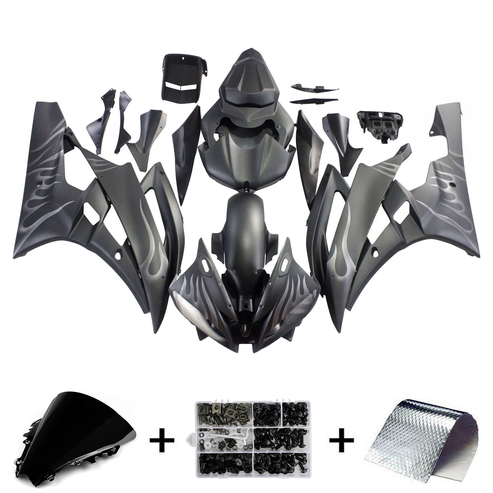 Injection Fairing Kit Bodywork Plastic ABS fit For Yamaha YZF 600 R6 2006-2007
